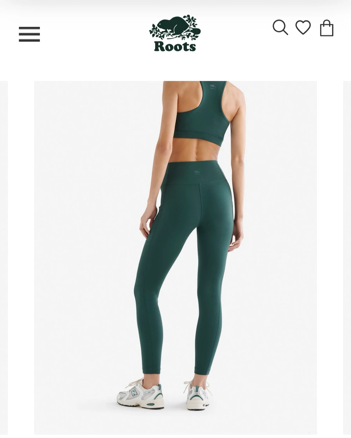 Roots Active Pocket Leggings - Forest Teal - Medium - photo 3