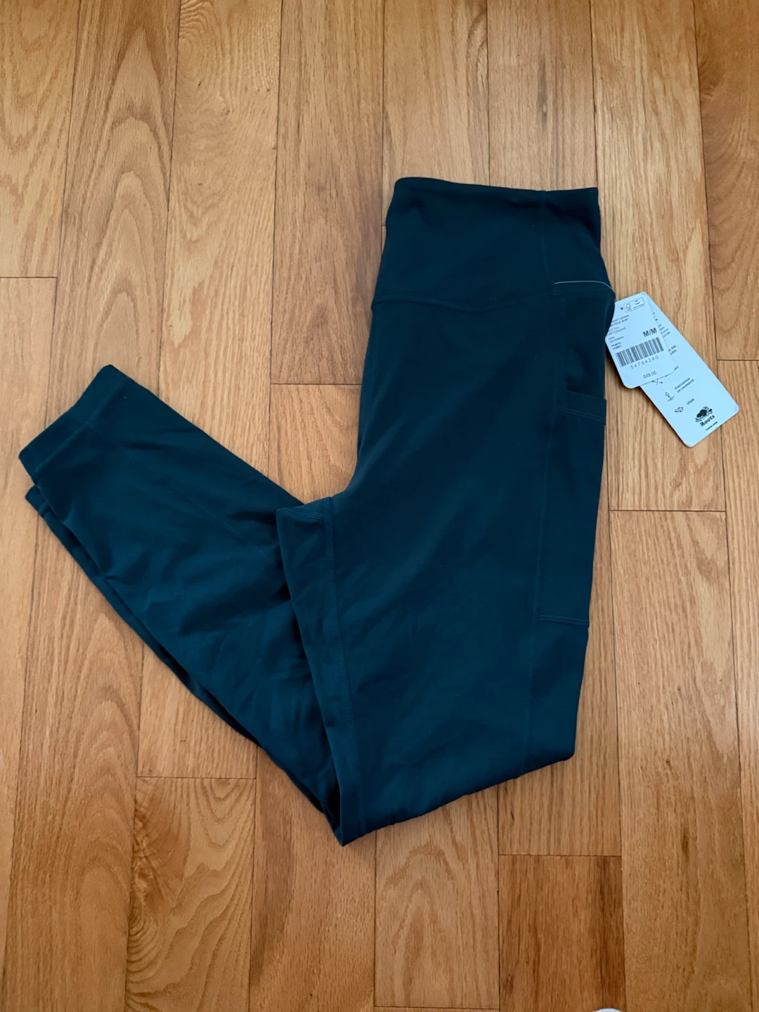 Roots Active Pocket Leggings - Forest Teal - Medium - photo 4