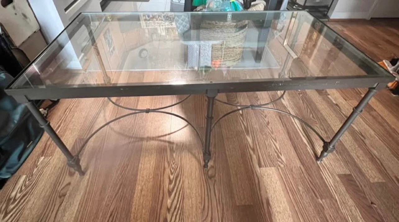 Metal and Glass Coffee Table - photo 3
