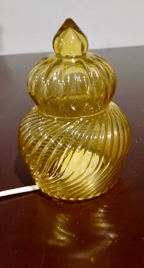 Amber Swirl Glass Table Lamp - photo 2