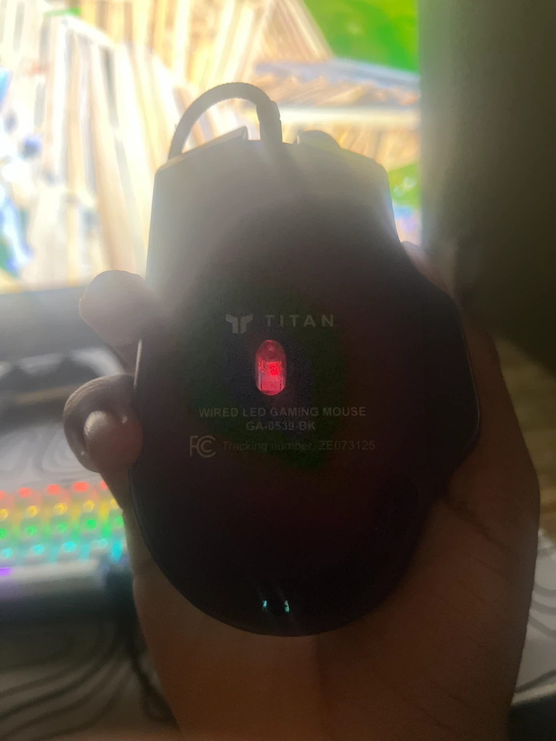 Titan Wired LED Gaming Mouse GA-0539 BK - photo 2