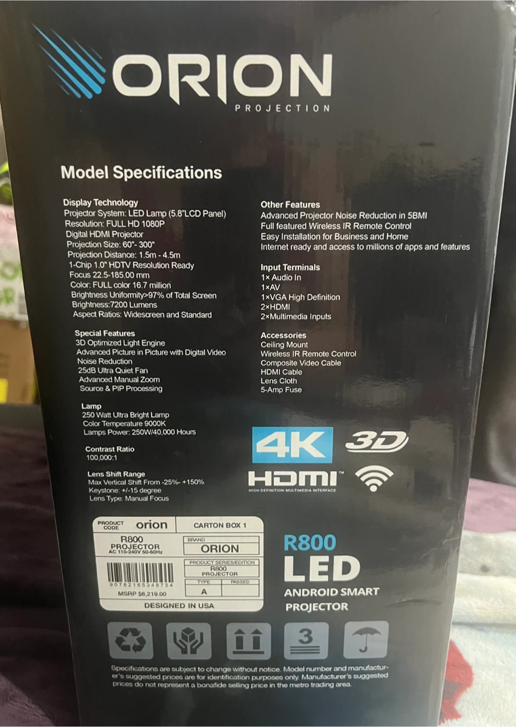 Orion R800 LED Android Smart Projector - photo 3