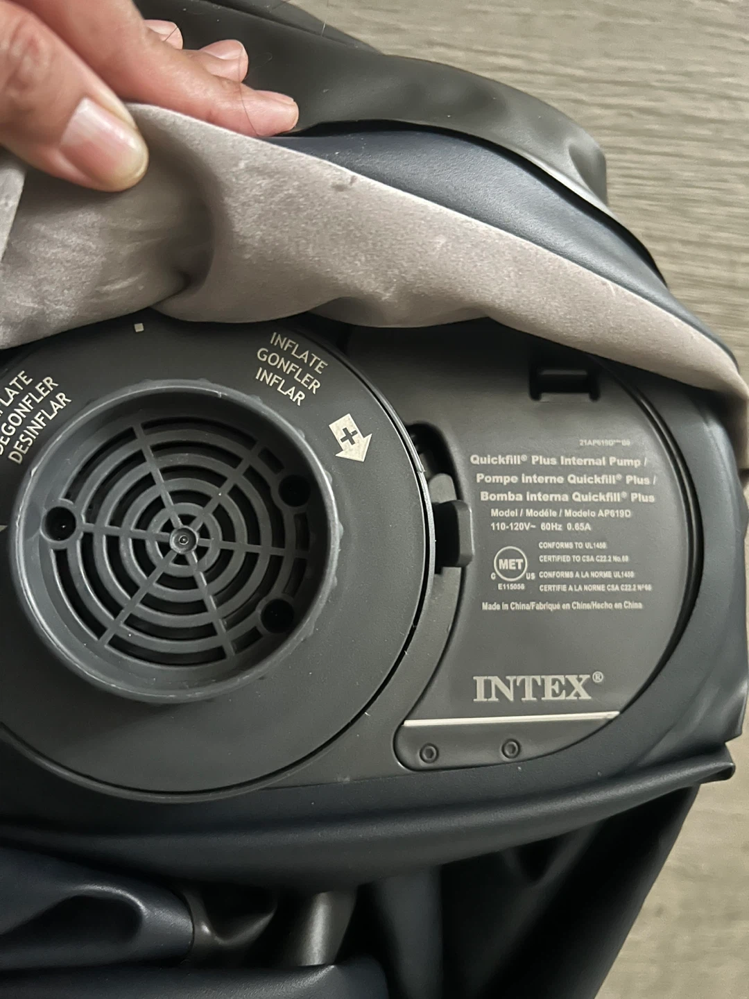 Intex Quickfill Plus Airbed Twin