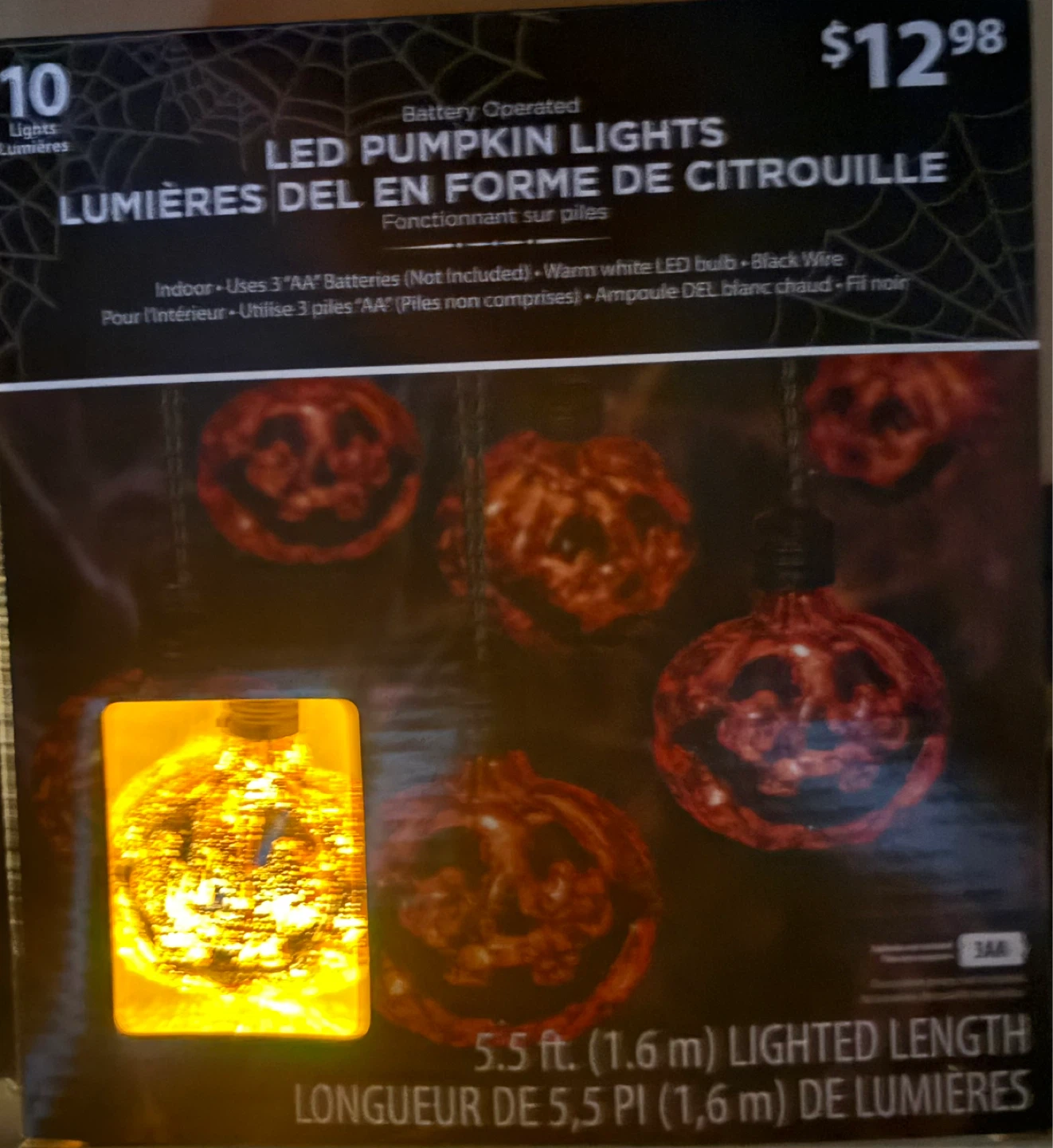 10 LED Pumpkin Battery Operated Lights - photo 2