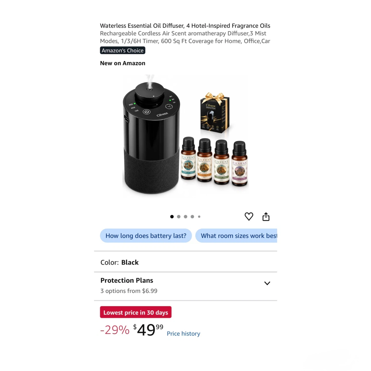 Brand new Waterless Essential Oil Diffuser