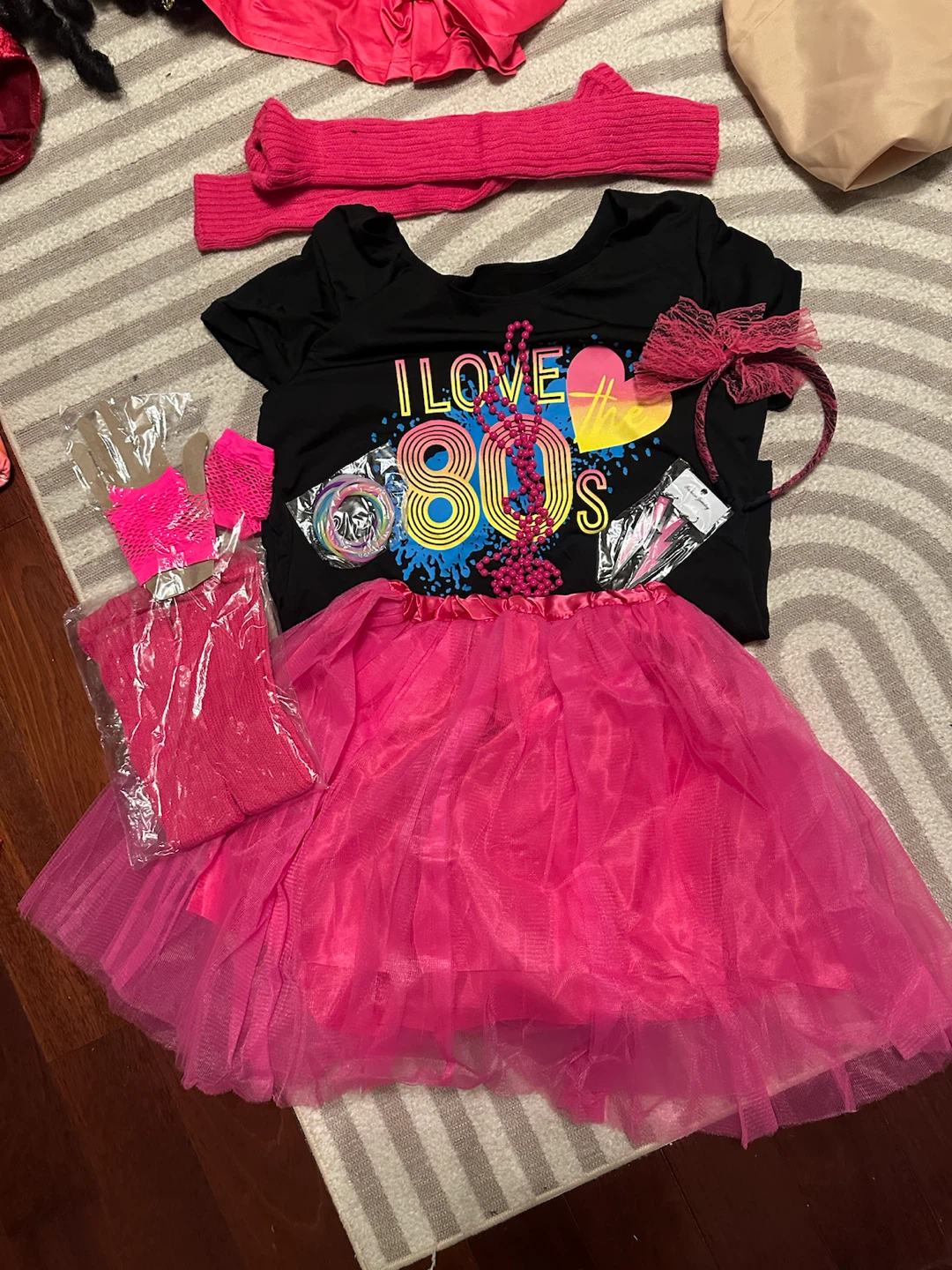 Assorted 80s Costume Accessories and Flamingo Suit - photo 2