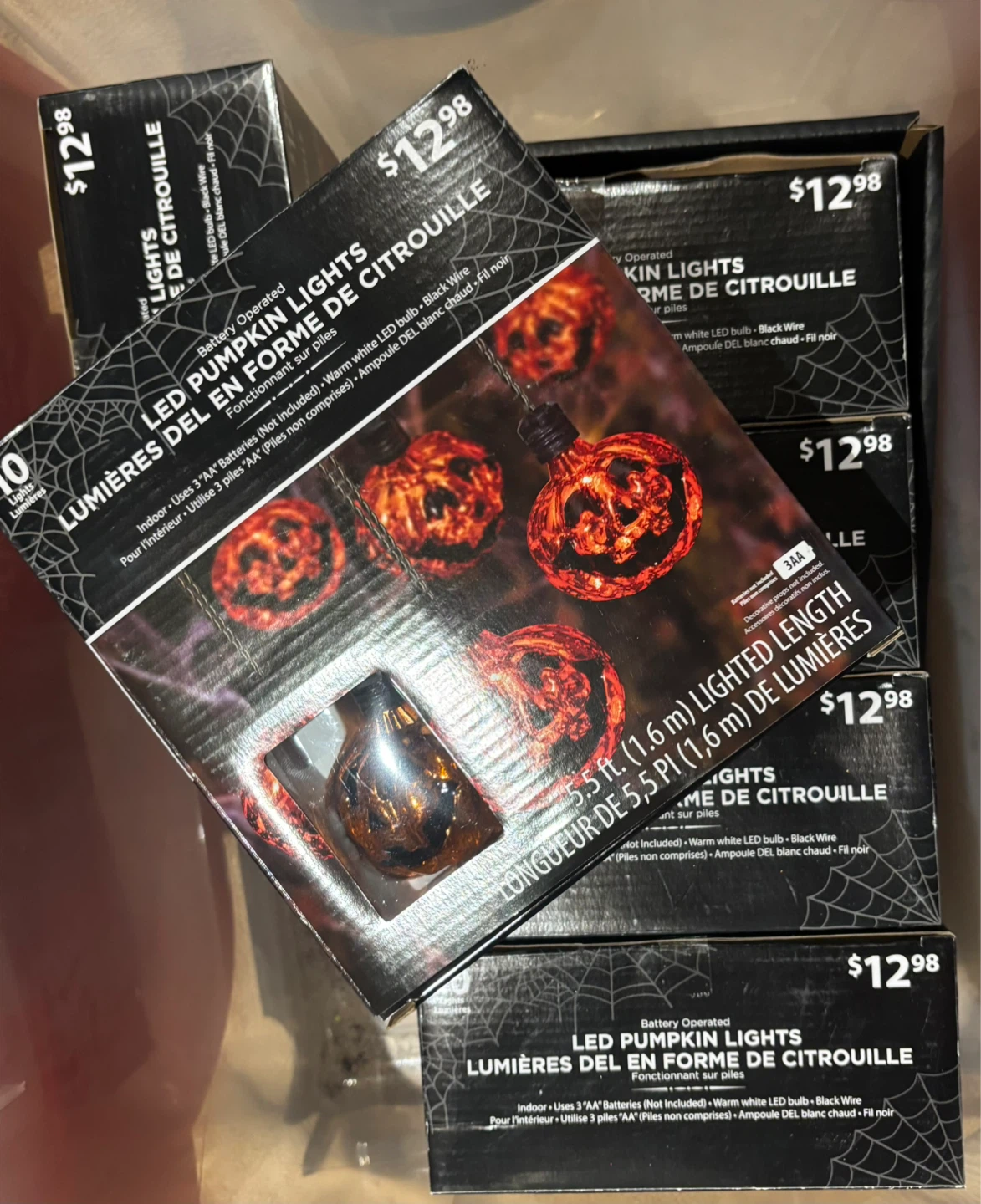 6 sets of 10 Battery Operated LED Pumpkin Lights