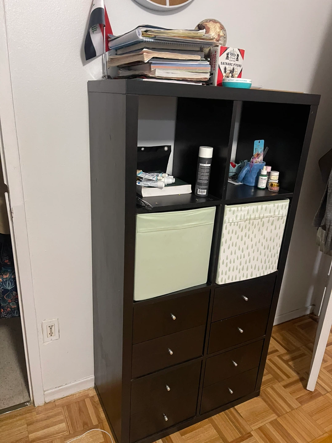 IKEA Kallax Shelving Unit with Drawers and Bins