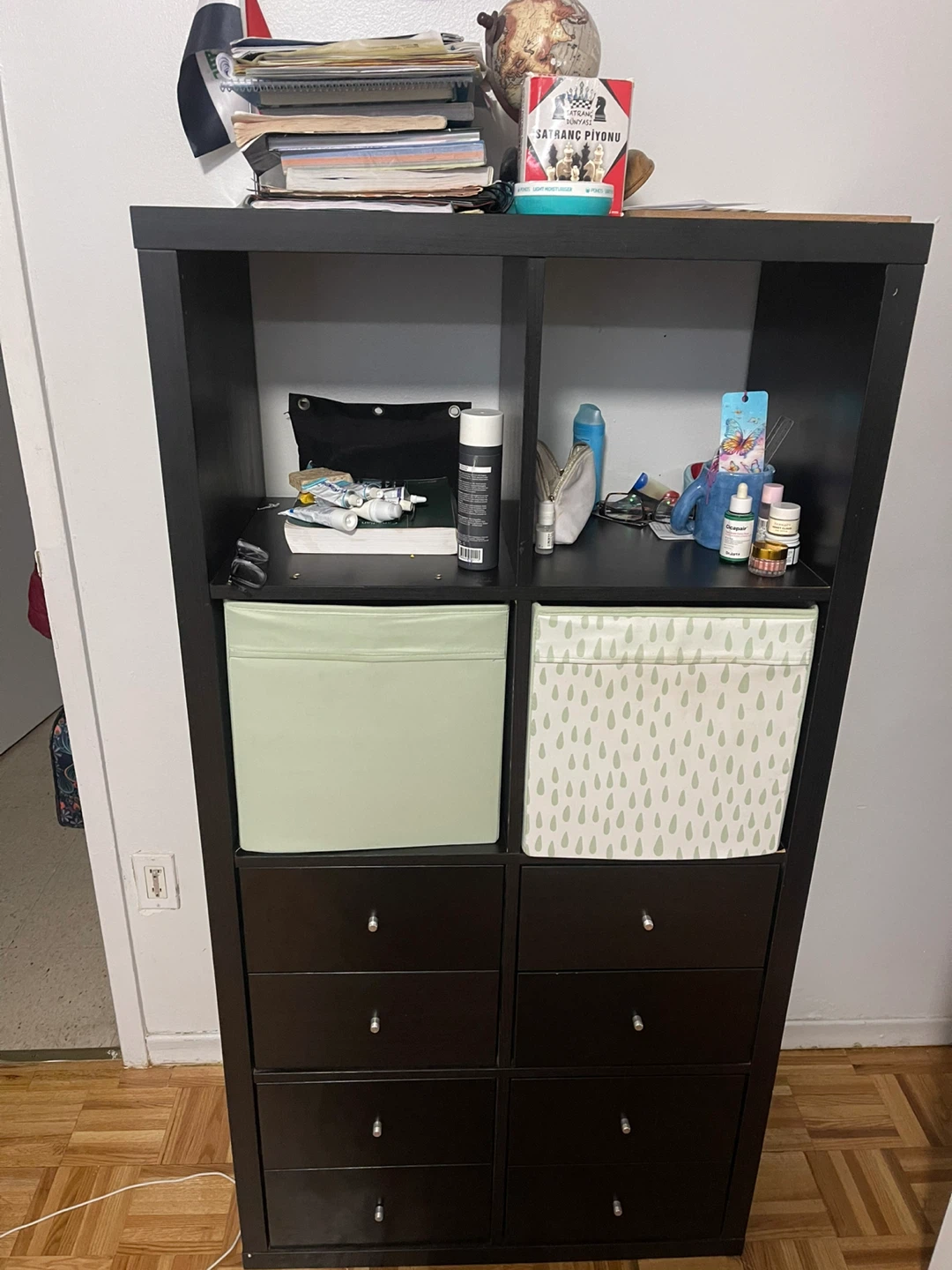 IKEA Kallax Shelving Unit with Drawers and Bins - photo 2