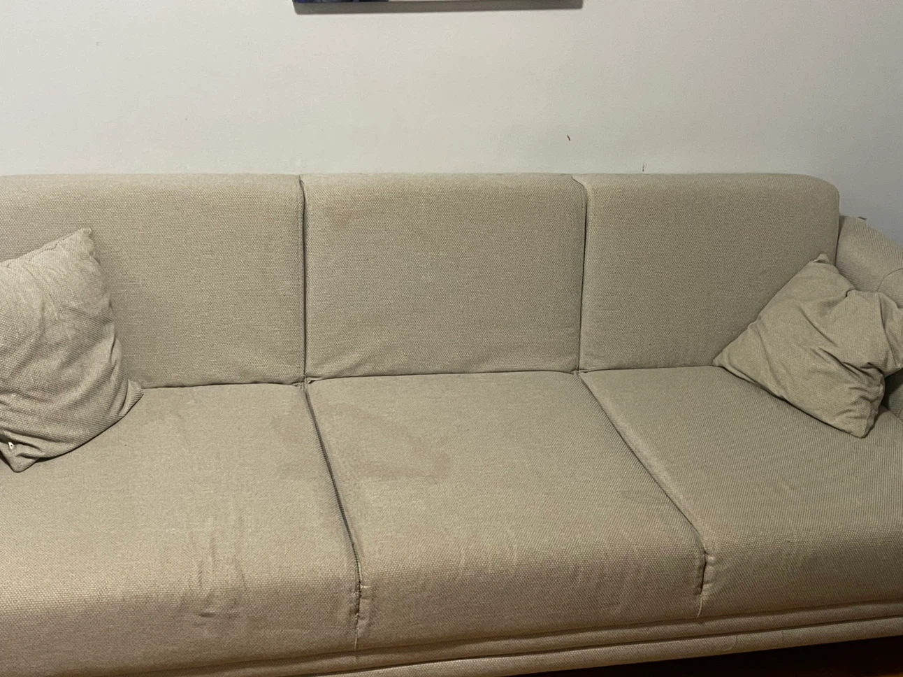 Beige Three-Seater Sofa - photo 2