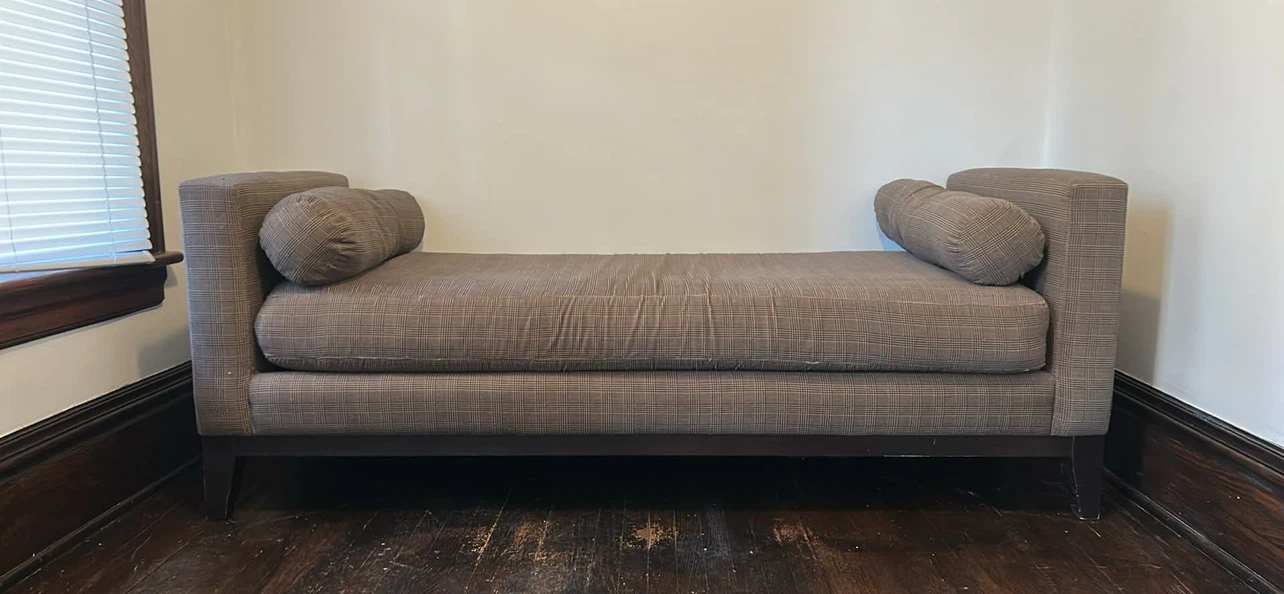 Plaid Upholstered Daybed Bench - photo 2