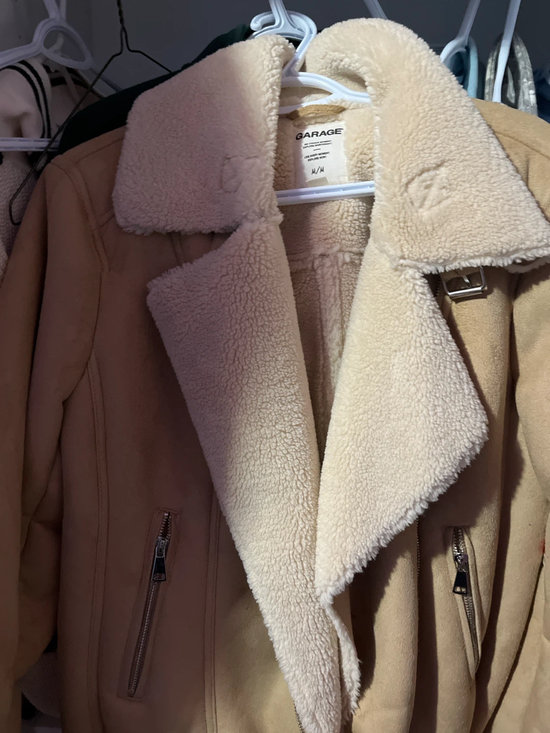 Garage Faux Suede Sherpa Jacket - photo 2