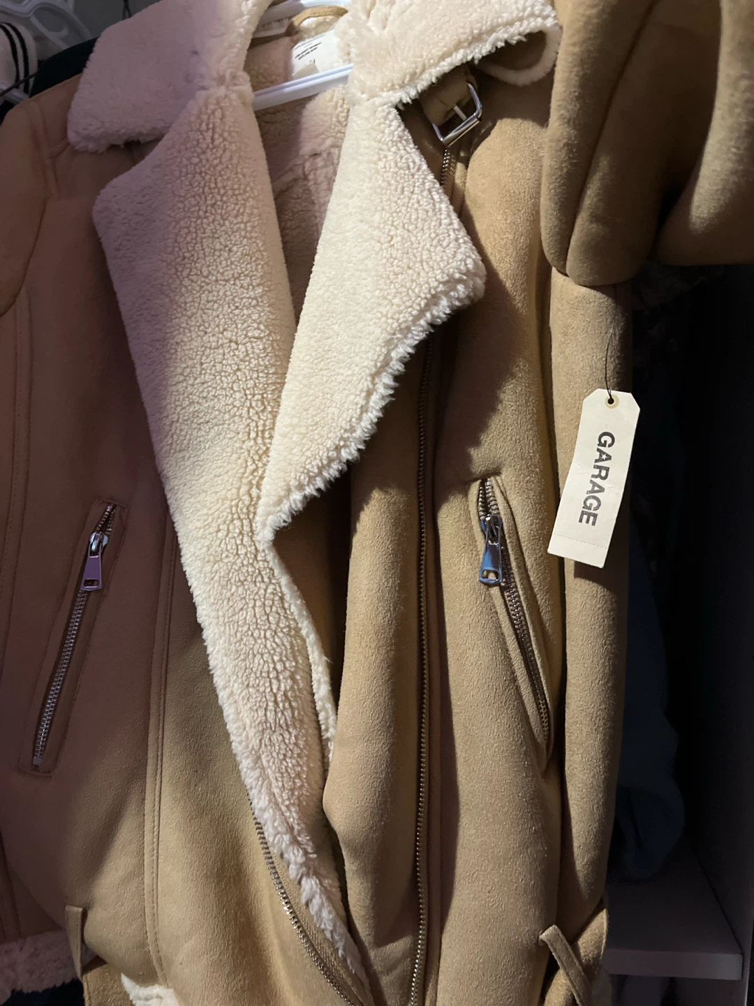 Garage Faux Suede Sherpa Jacket - photo 4