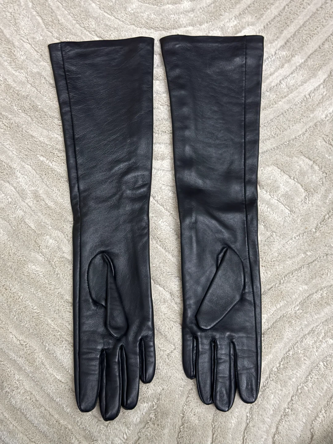 ZARA Black Leather Gloves - photo 2