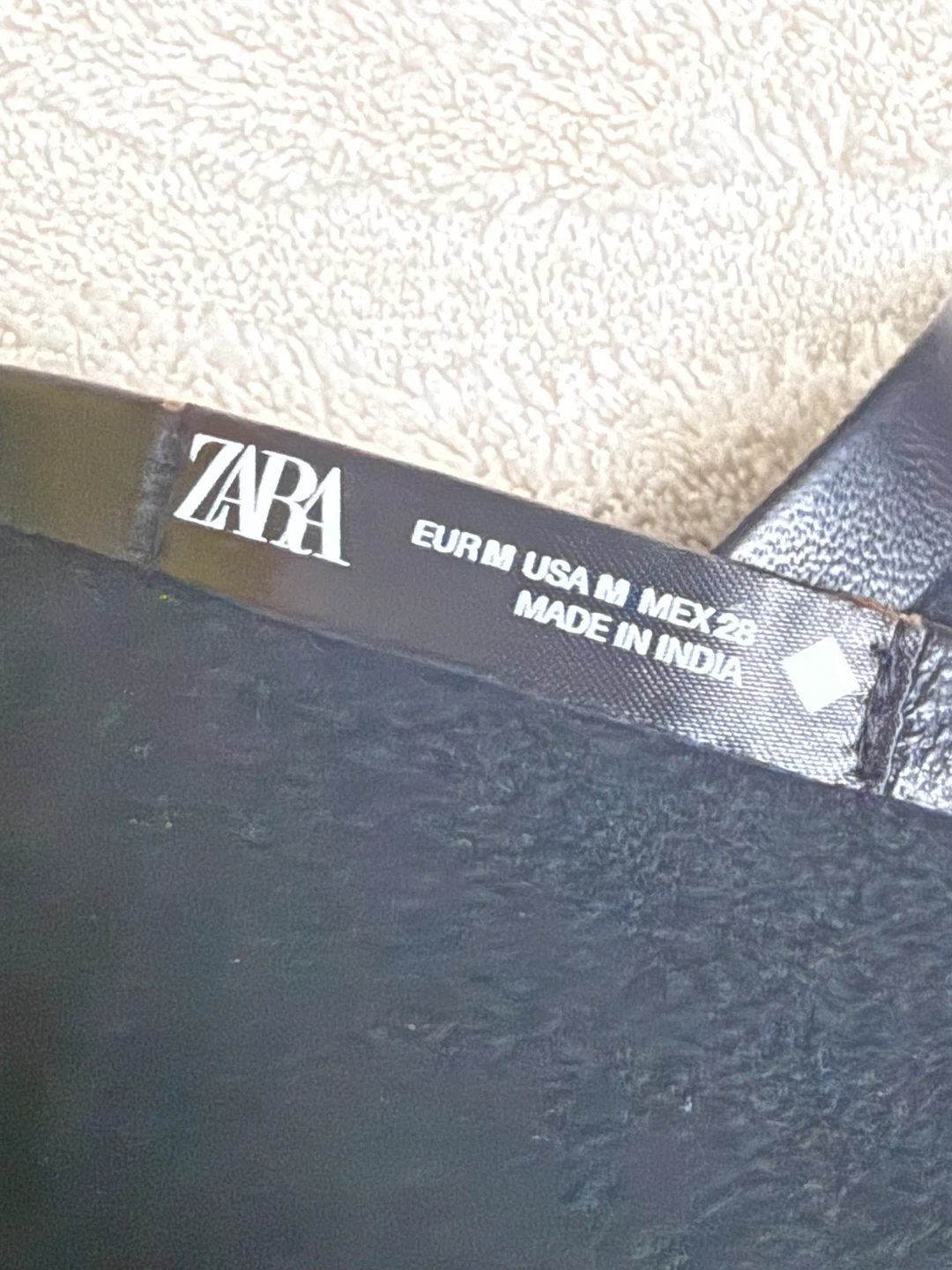 ZARA Black Leather Gloves - photo 3