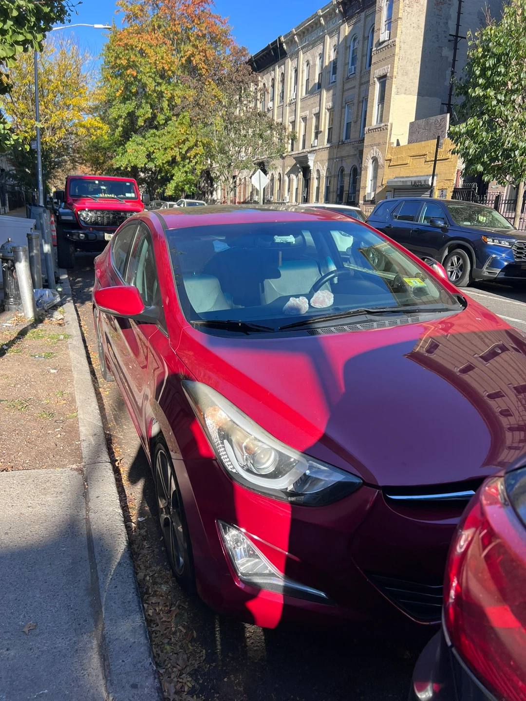 Red Hyundai Elantra