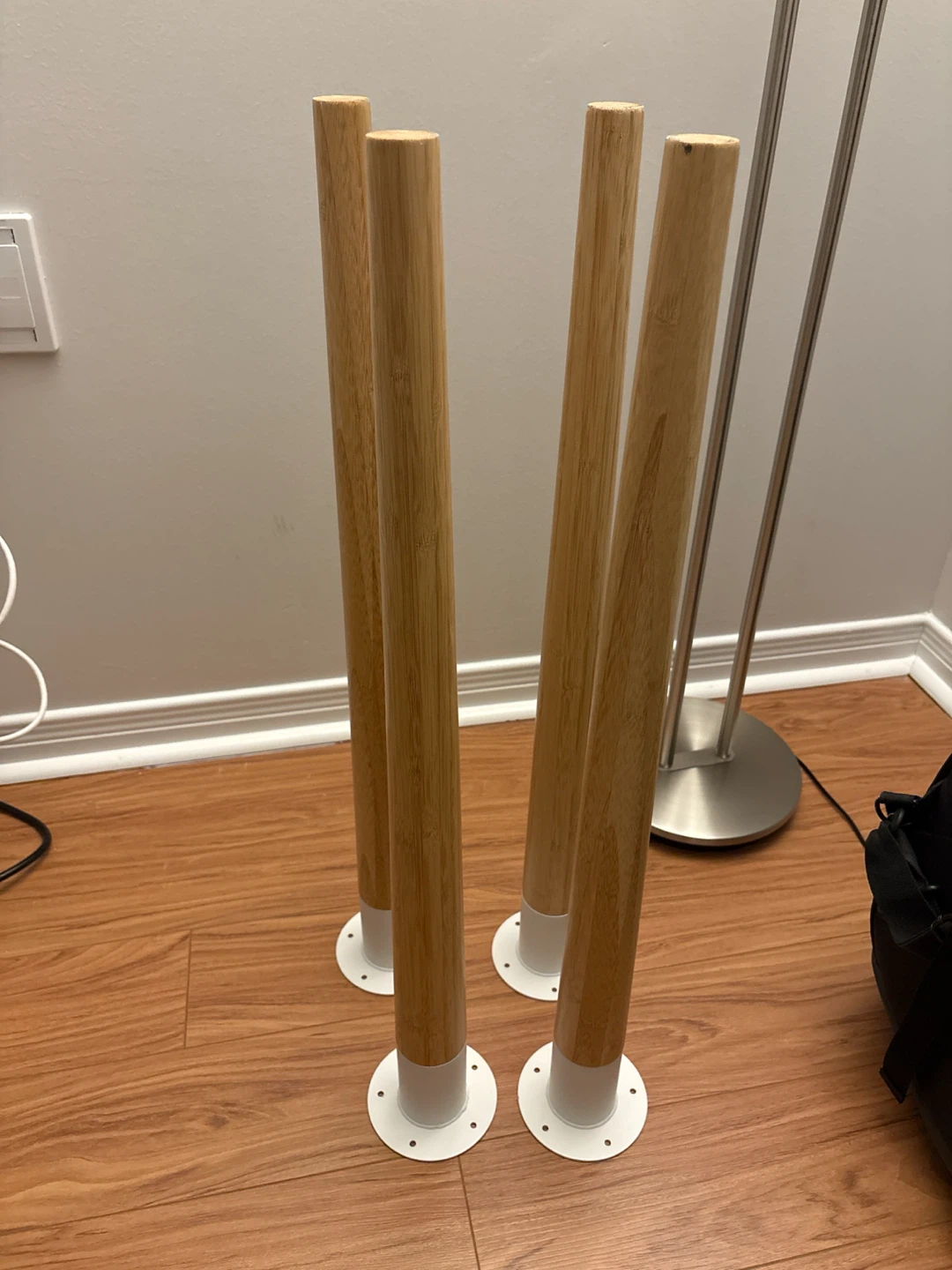 Set of 4 IKEA Hilver Bamboo Table Legs