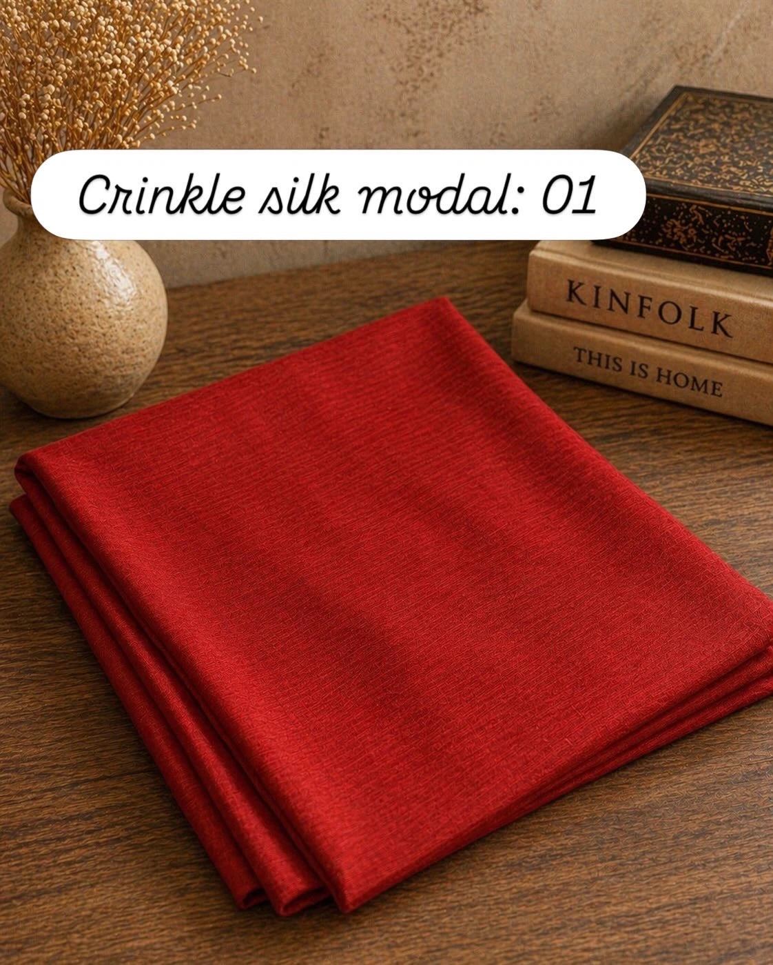 Crinkle Silk Modal Fabric Pieces