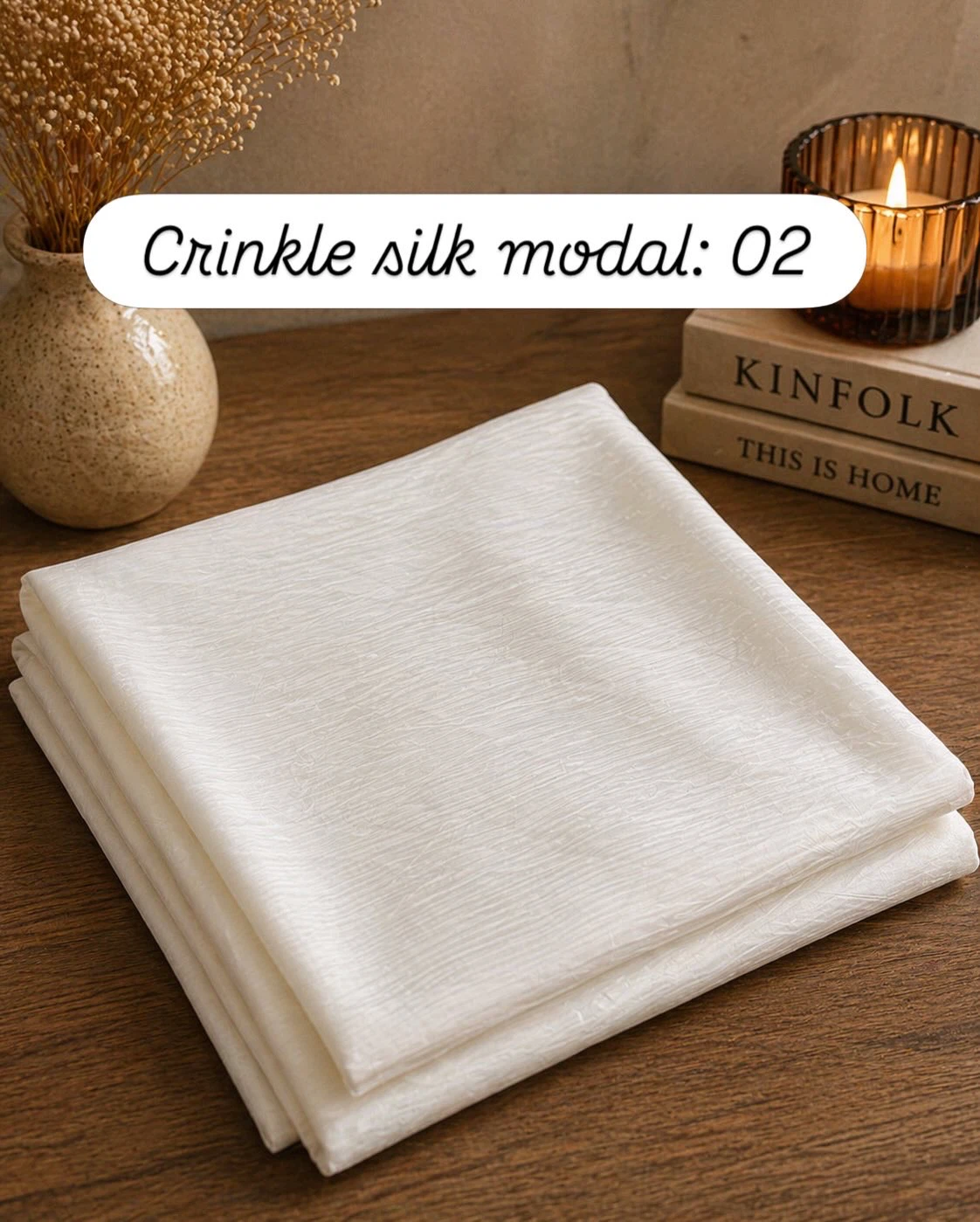 Crinkle Silk Modal Fabric Pieces - photo 2
