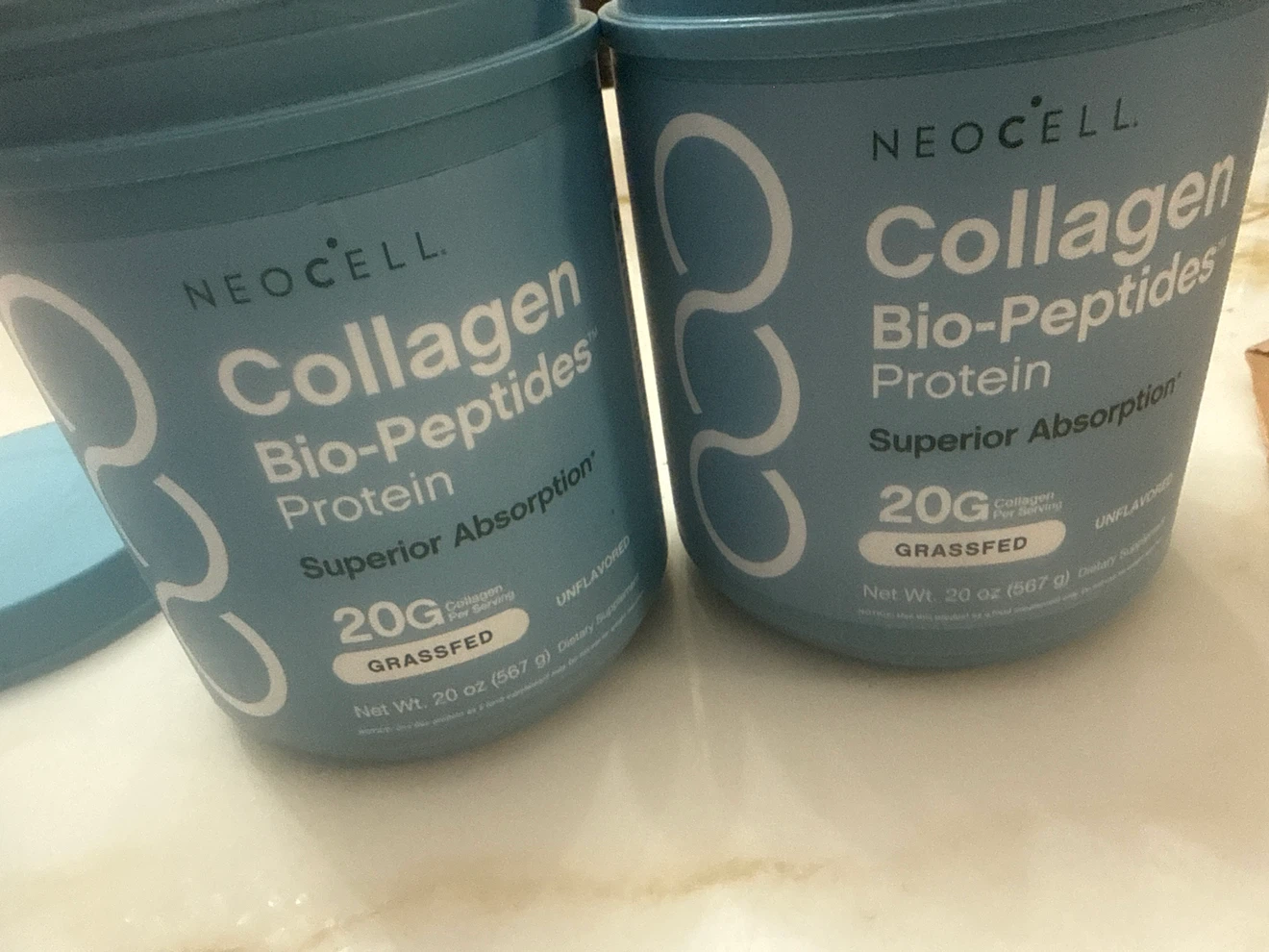 2 Neocell Collagen Bio-Peptides Unflavored Containers