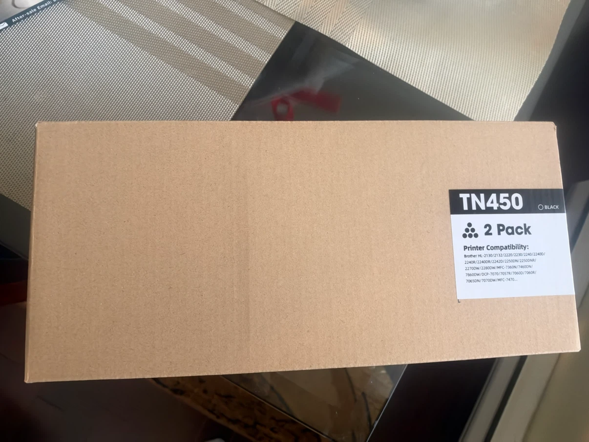 Brother TN450 Black Toner Cartridges, 2 Pack