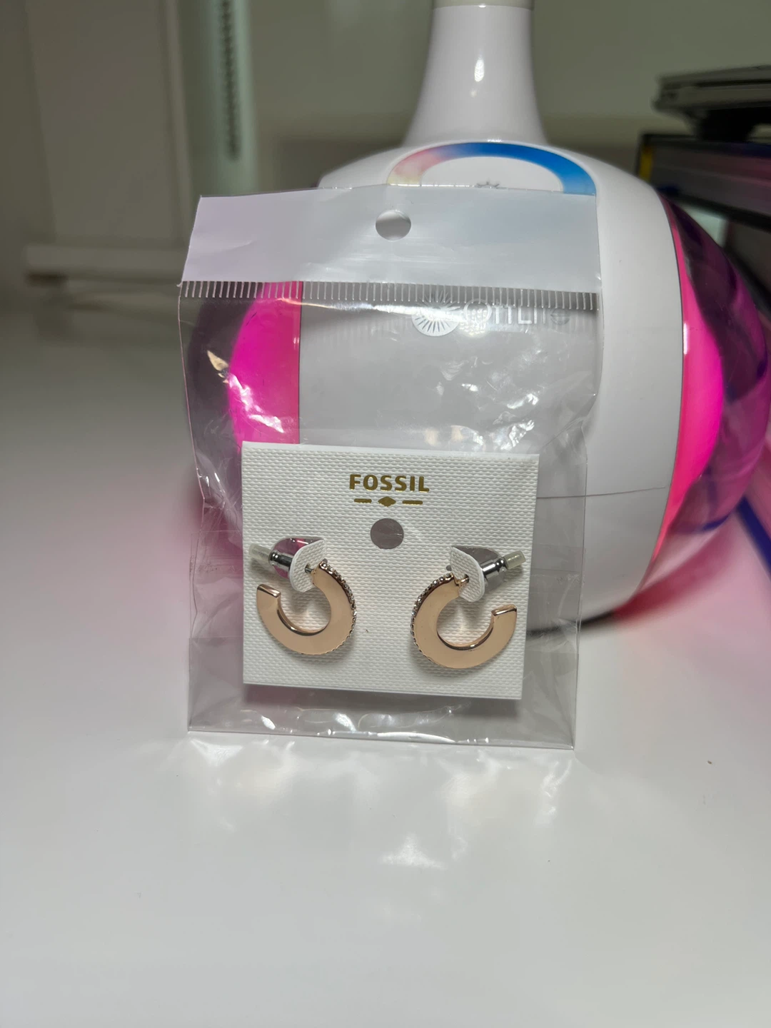 Fossil Rose Gold Hoop Earrings
