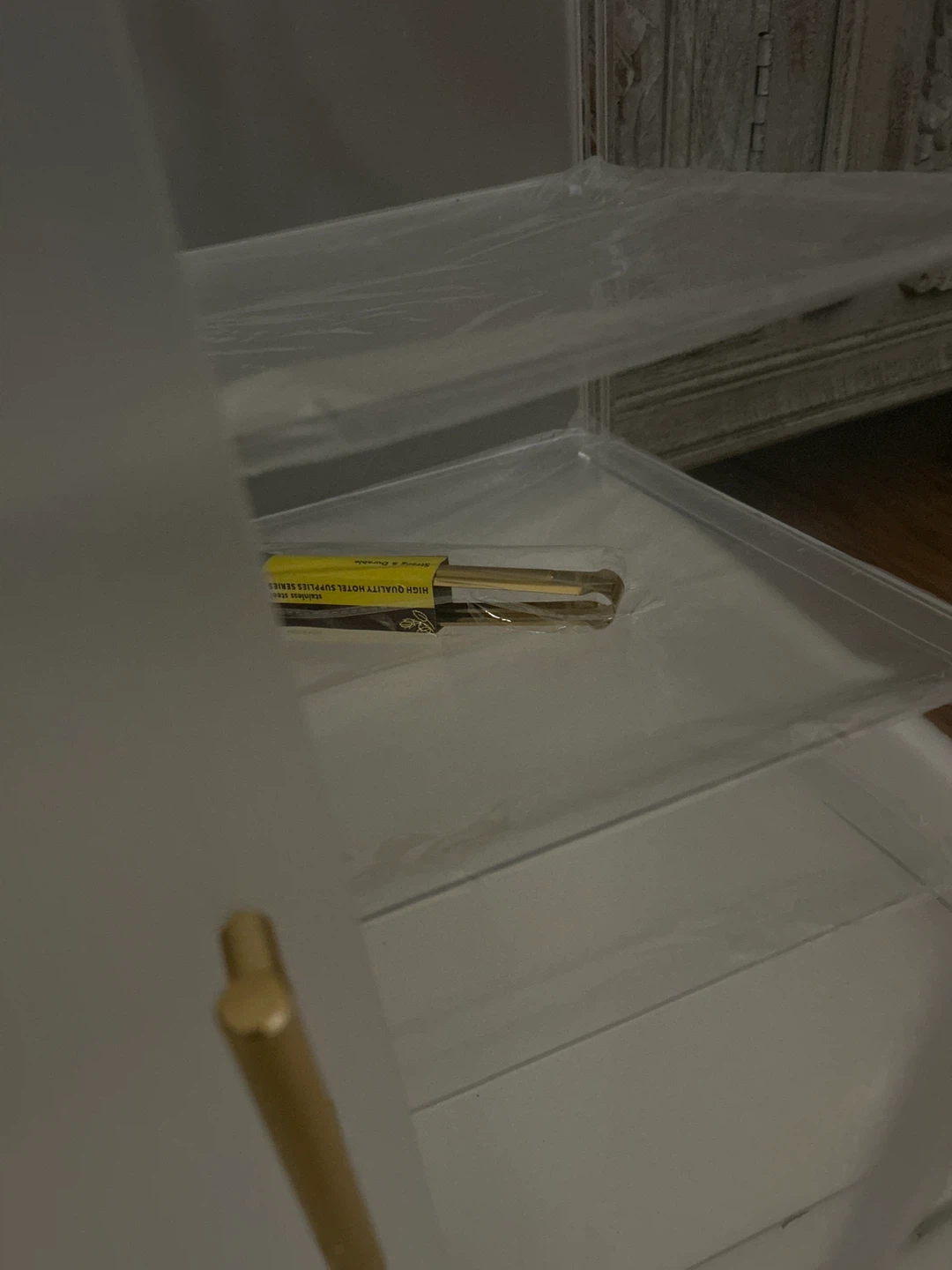 Clear Acrylic Display Case with Gold Handles - photo 3