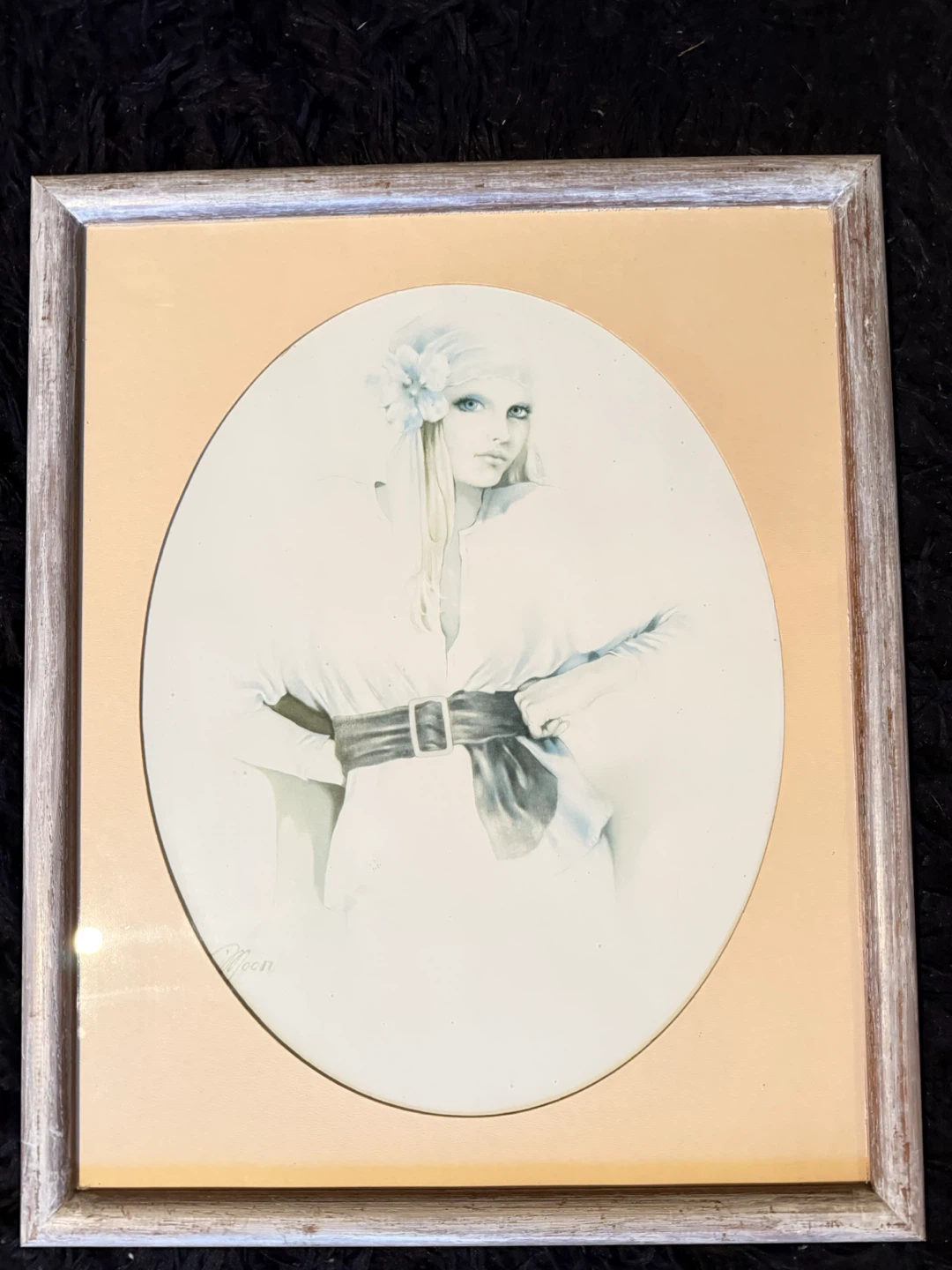 Sara Moon Framed Vintage Fashion Illustration Print