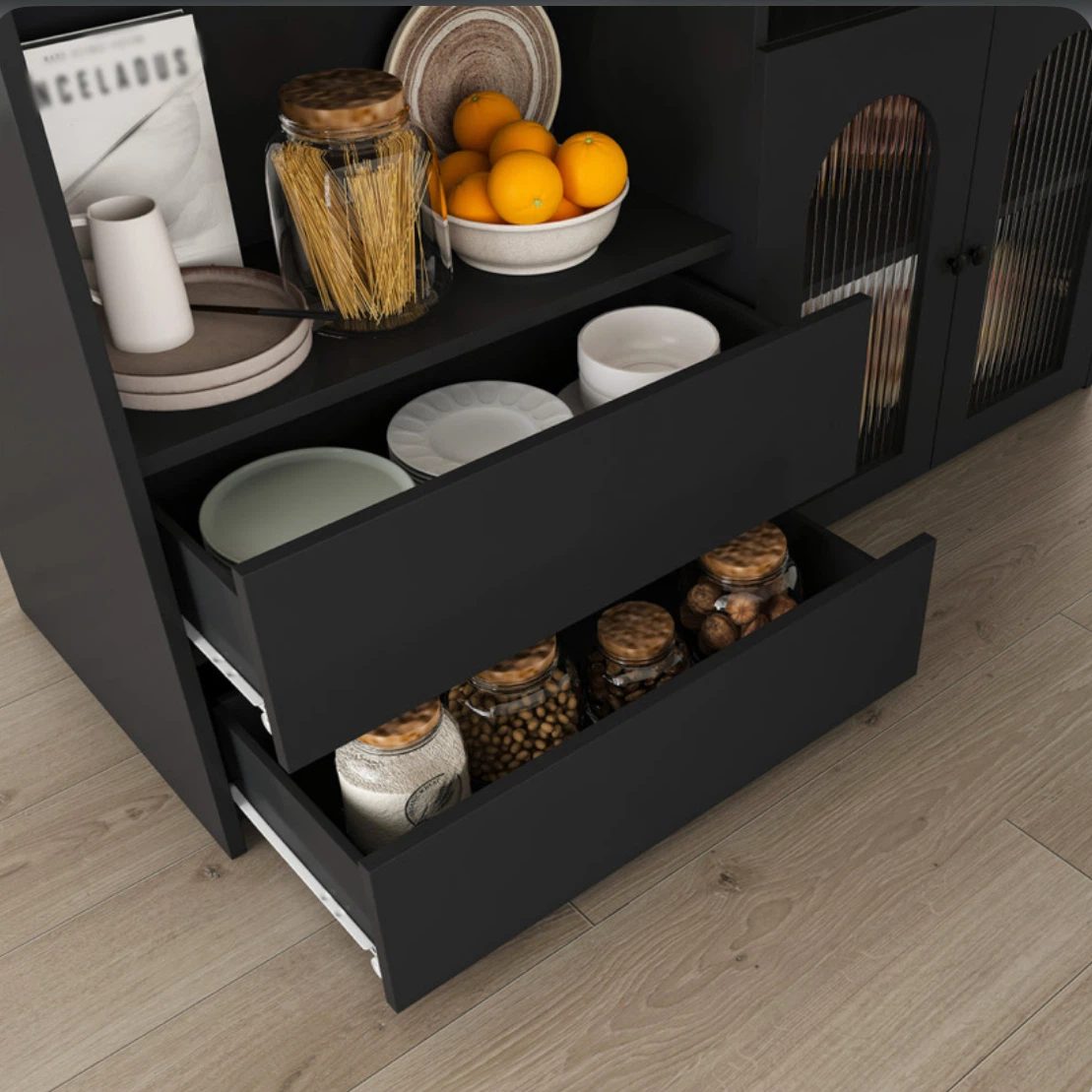 Kitchen Island with Drop Leaf and Power Outlet - photo 4