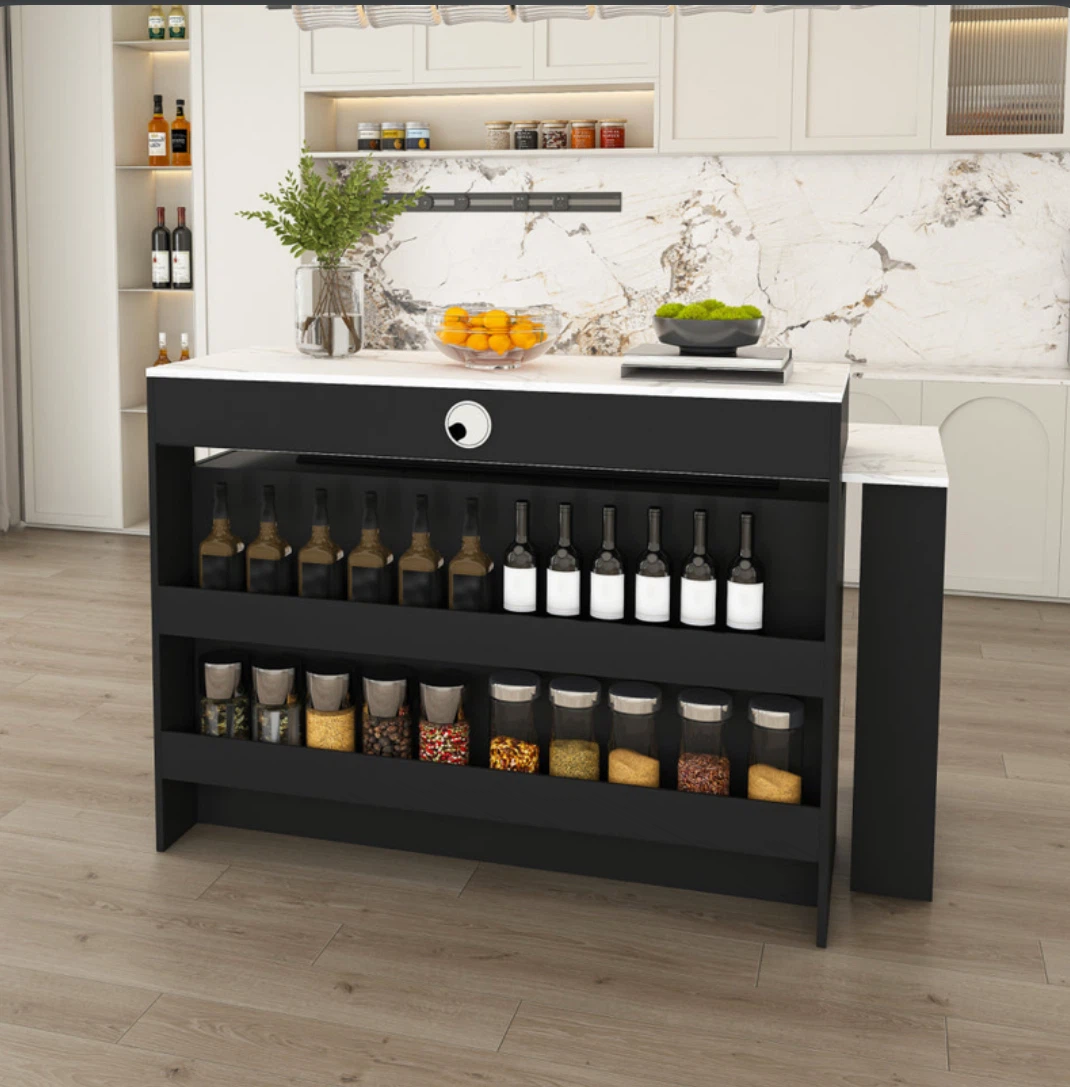 Kitchen Island with Drop Leaf and Power Outlet - photo 5
