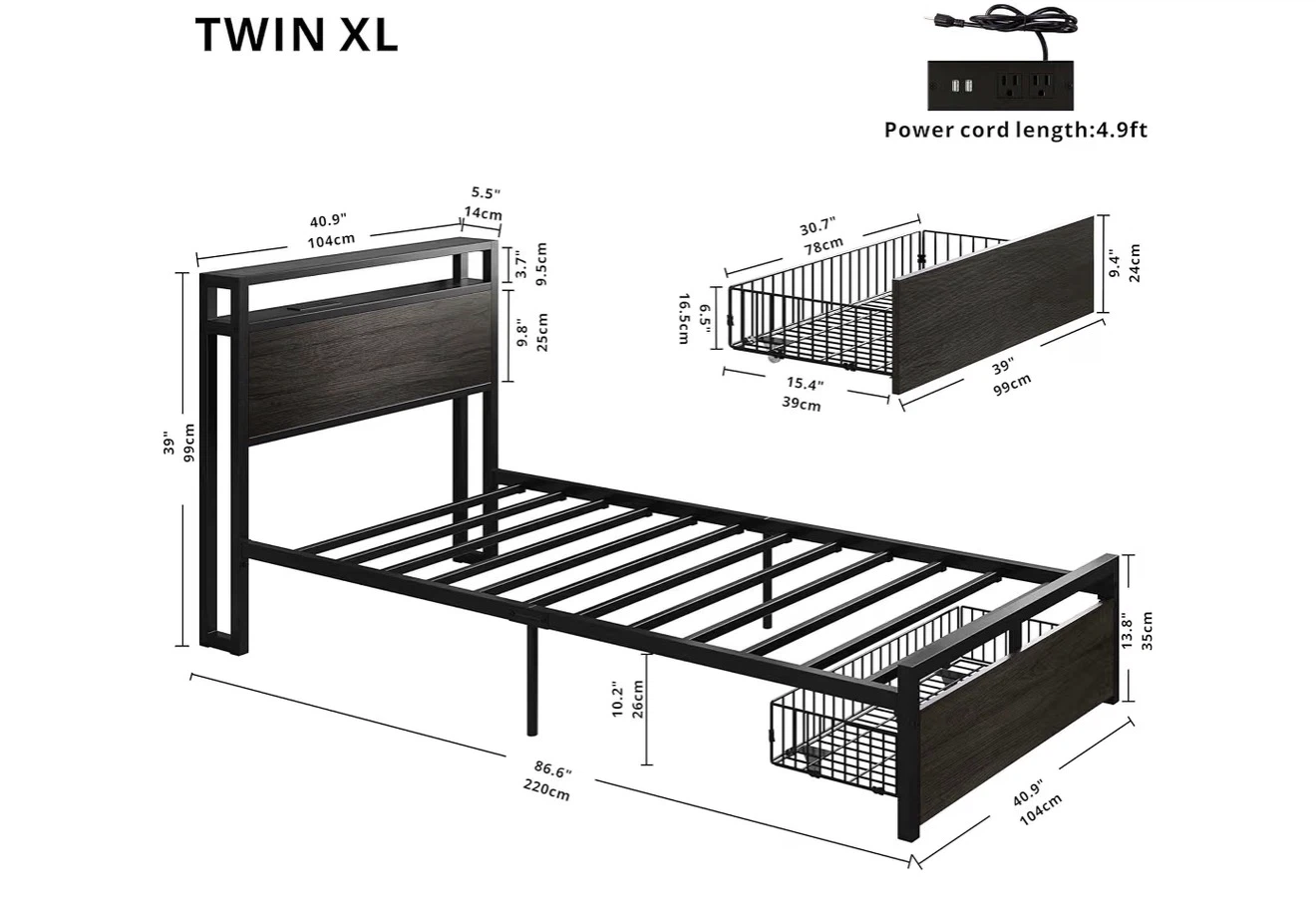 Twin XL Bed Frame - photo 3