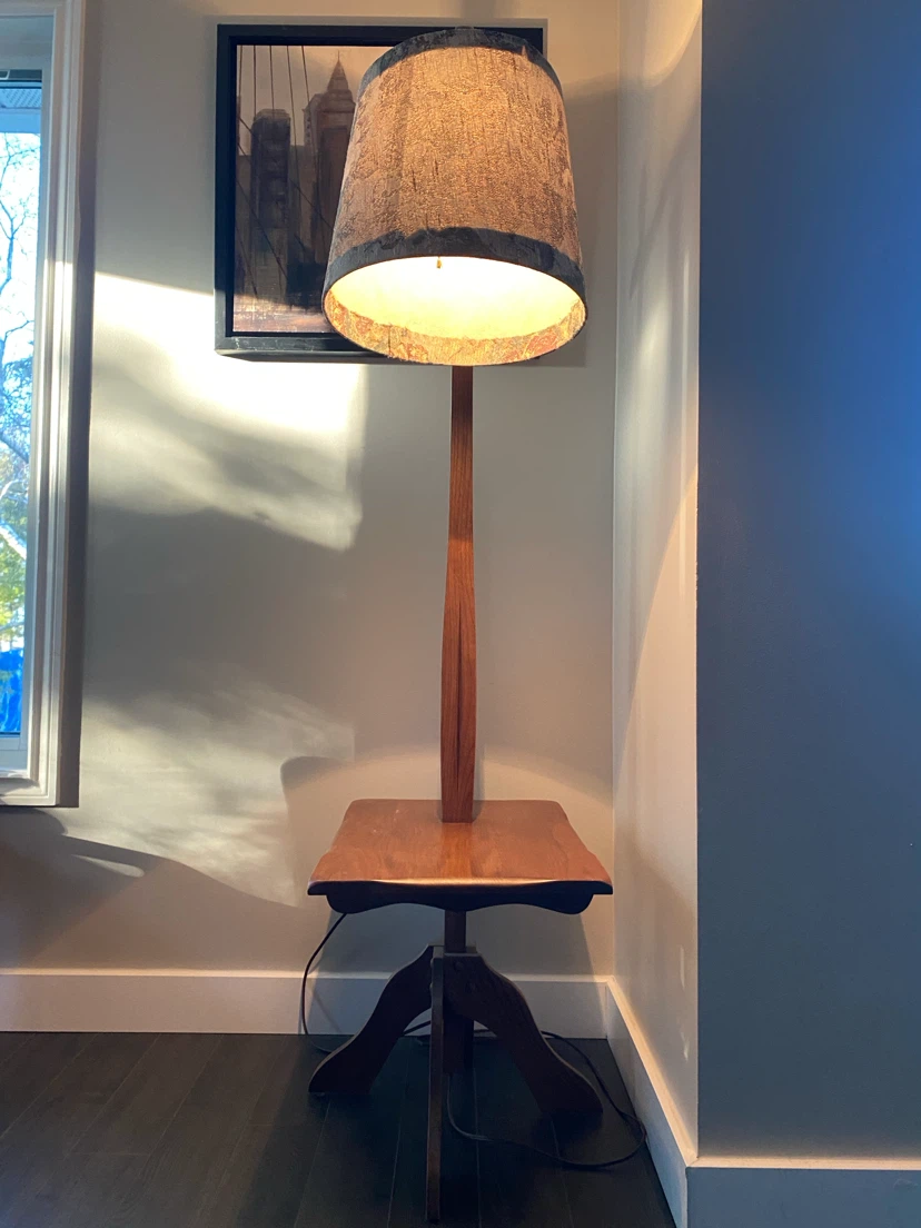 Vintage MCM Solid Wood Floor Lamp (CAN DELIVER) - photo 4