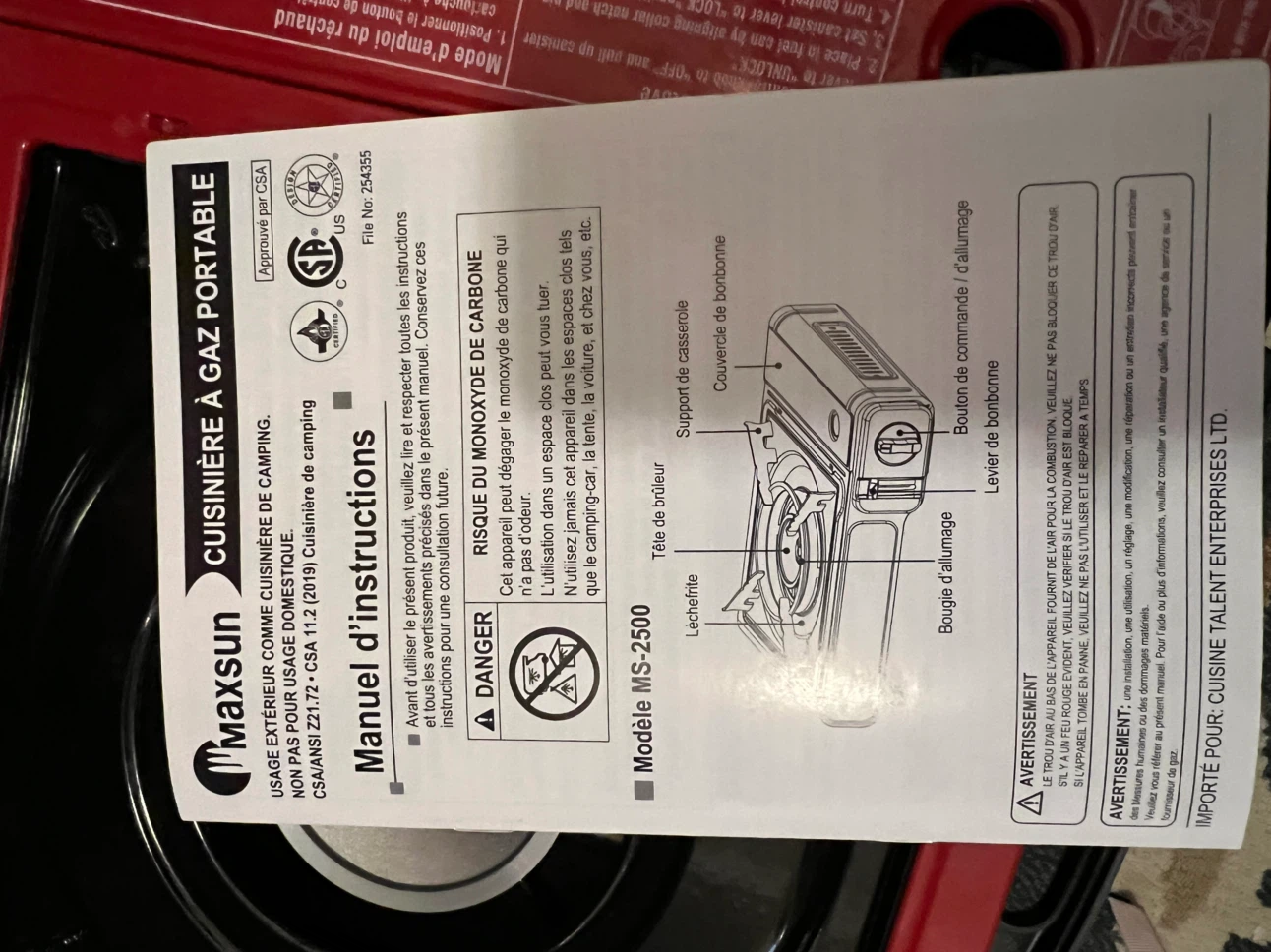 Maxsun MS-2500 Portable Gas Stove - photo 2