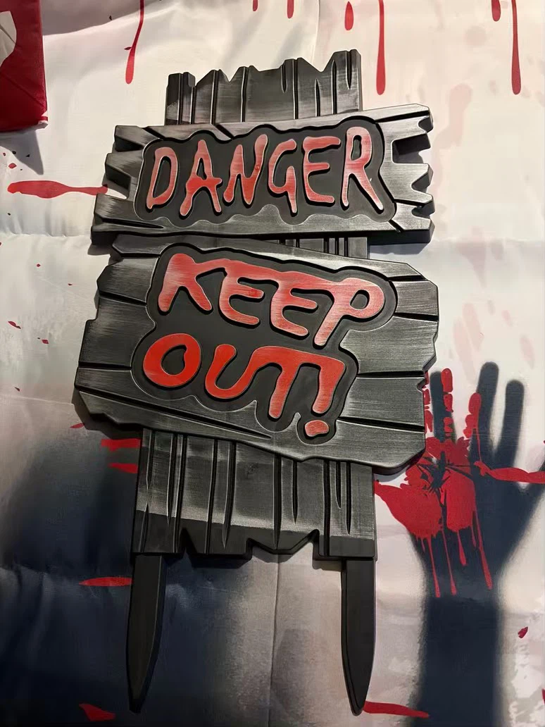 Halloween Danger Keep Out Sign - photo 2