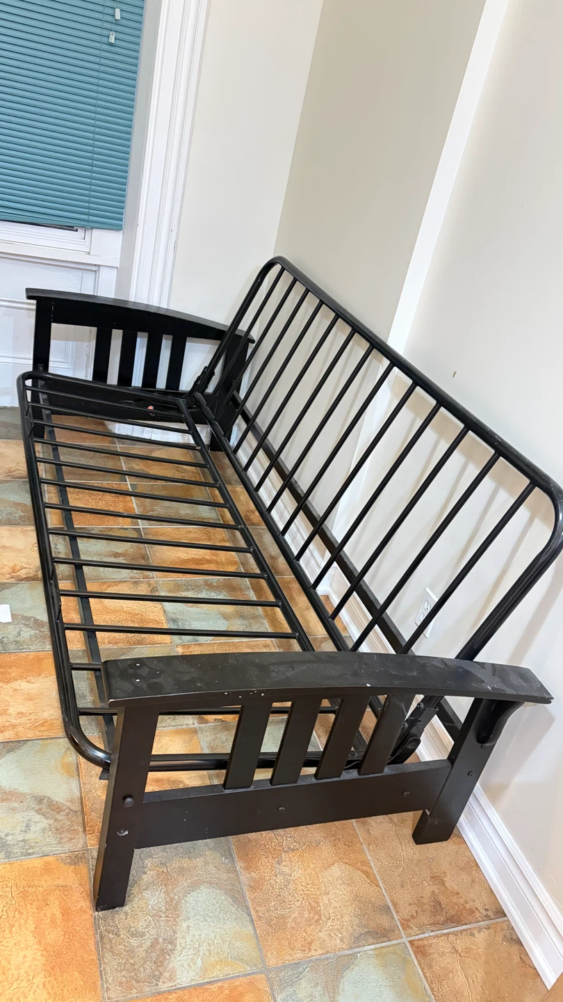 Black Metal Frame Futon