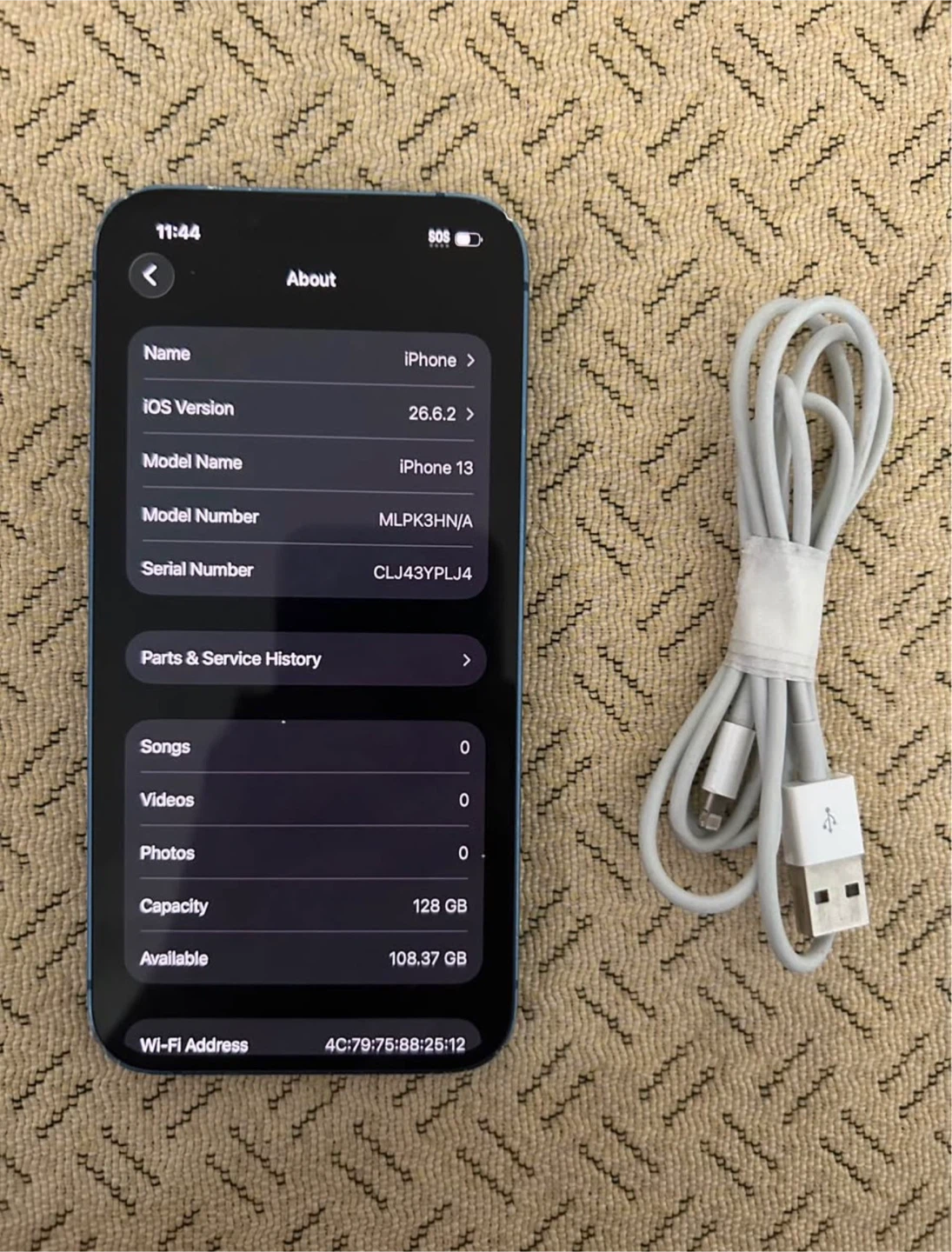 Unlocked Apple iPhone 13 blue 128GB (firm) - photo 3