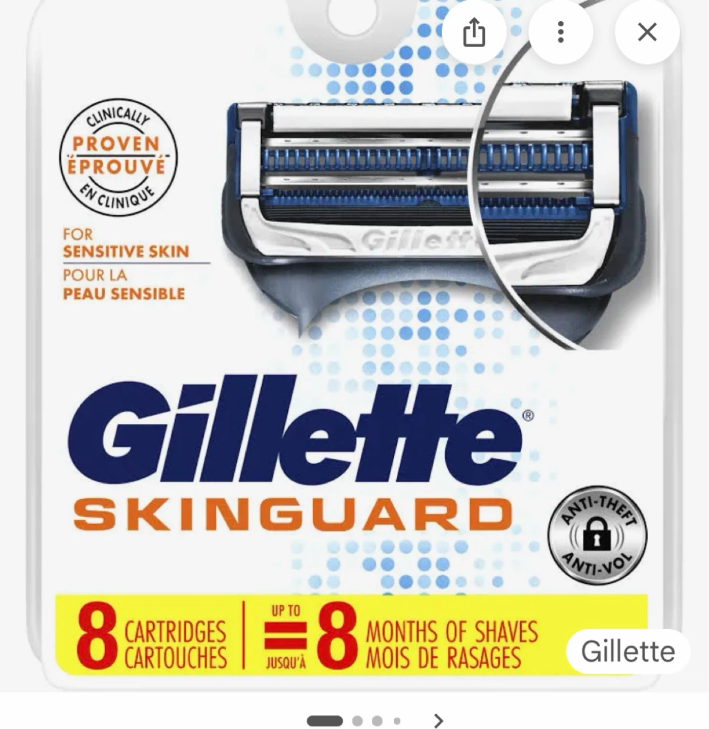 Gillette SkinGuard 8 Razor Cartridges