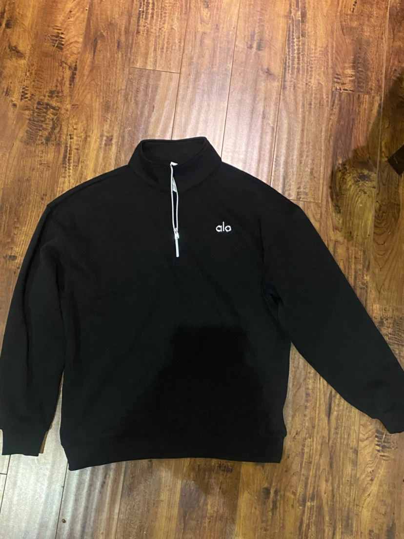 Alo Yoga Black Half-Zip Pullover