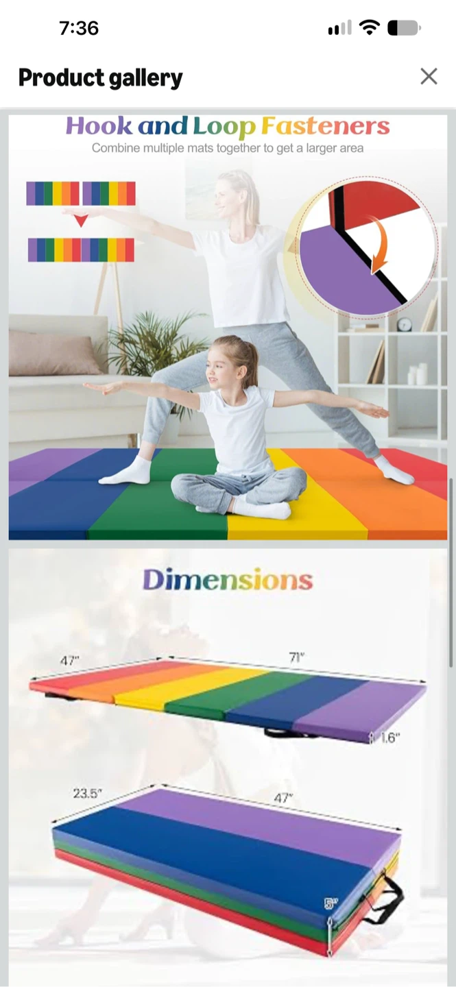 BNIB 3-Panel Folding Gymnastics Mat - photo 3