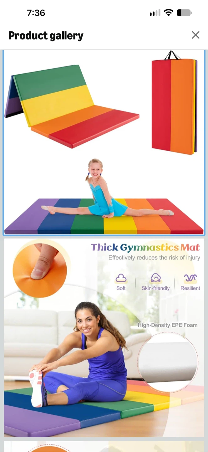 BNIB 3-Panel Folding Gymnastics Mat - photo 5