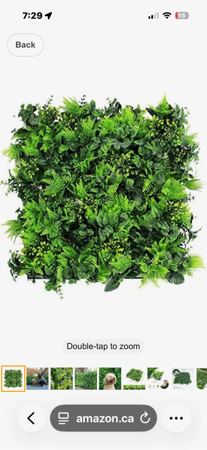 ULAND Artificial Greenery Hedge Wall Panels (6 Pieces) - photo 2