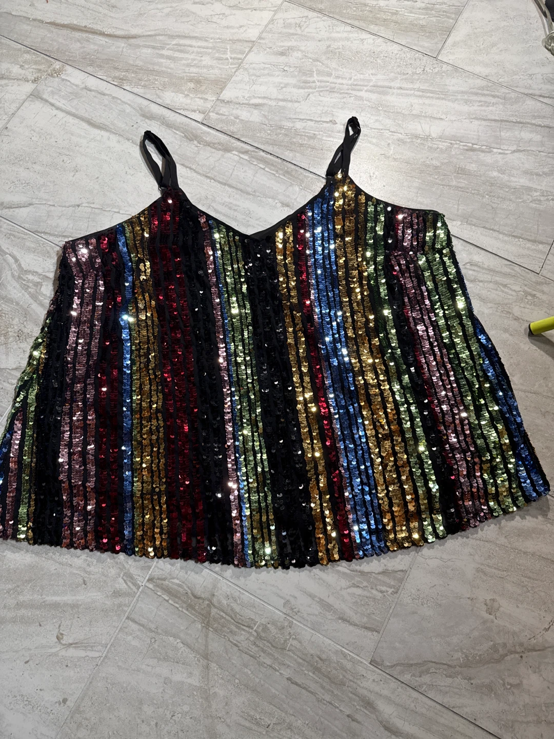 Torrid Rainbow Sequin Cami