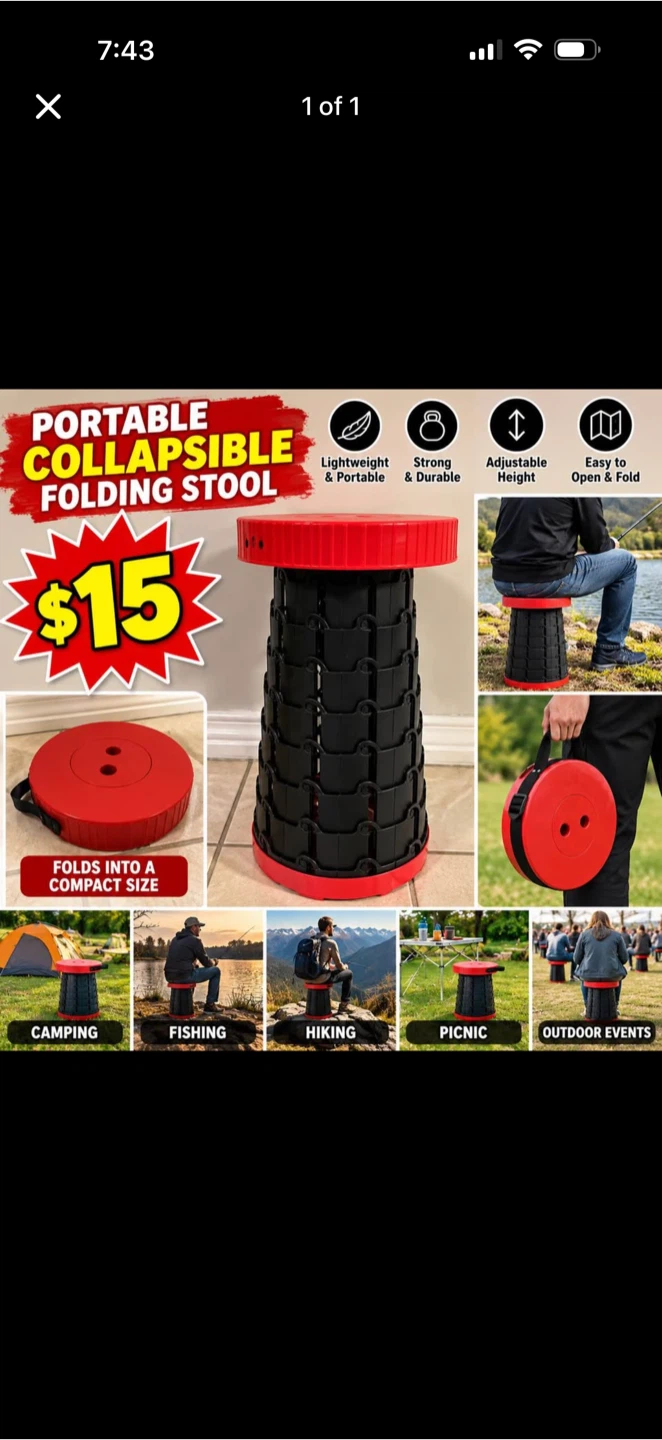 Portable Collapsible Folding Stool