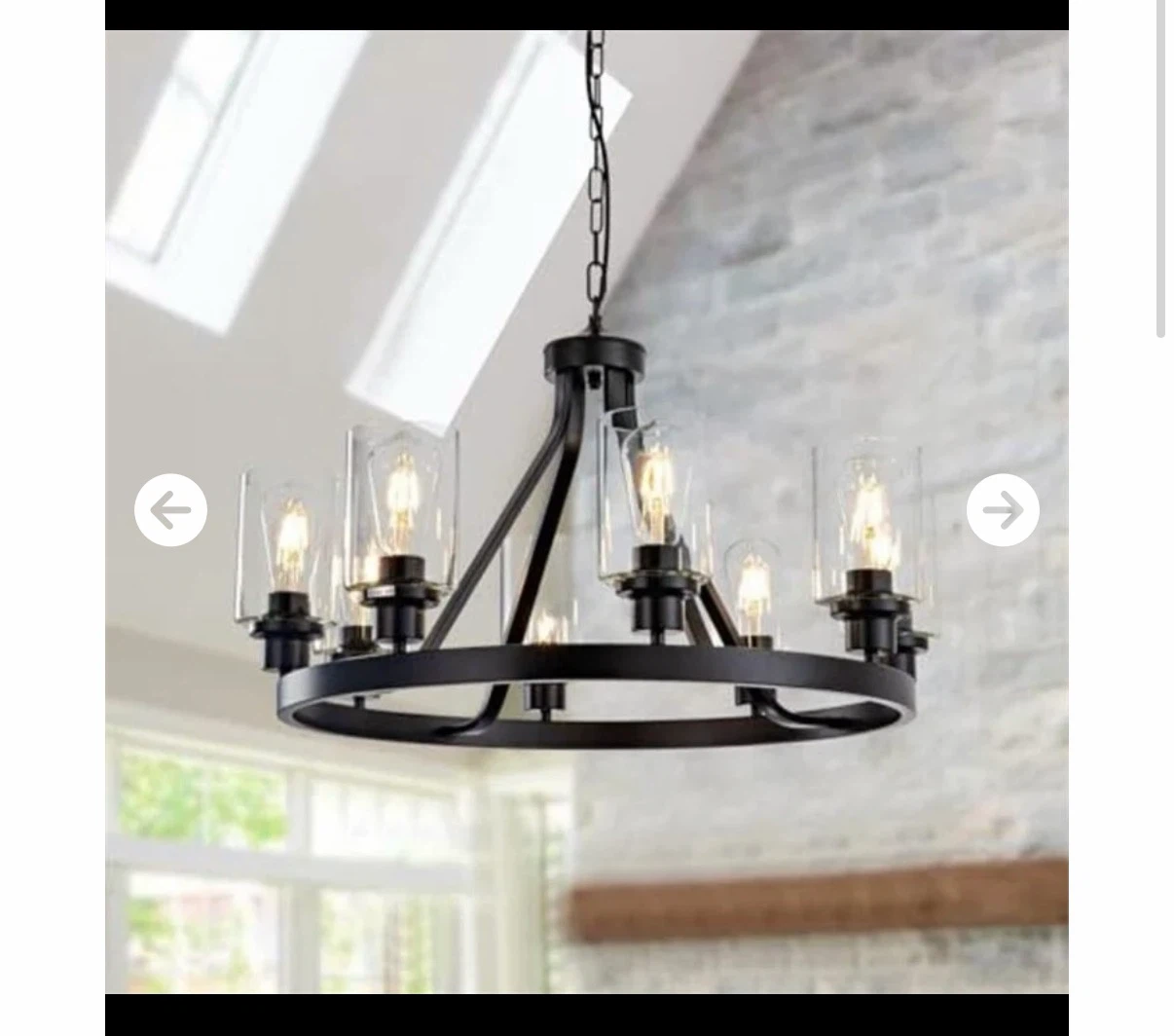 8-Light Wagon Wheel Chandelier
