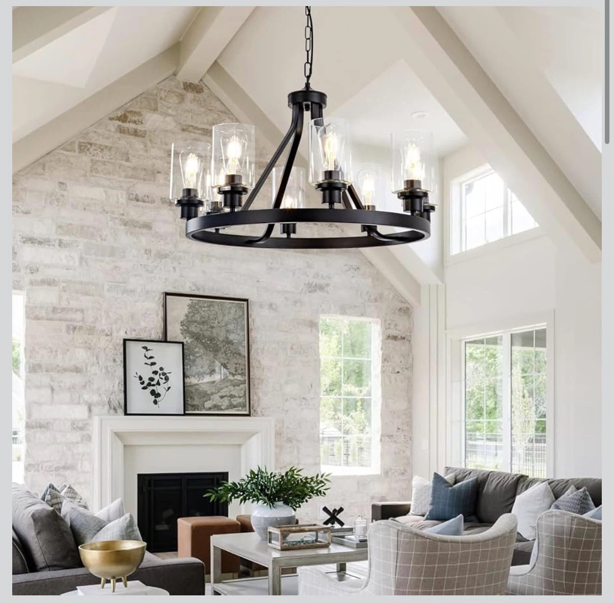 8-Light Wagon Wheel Chandelier - photo 3