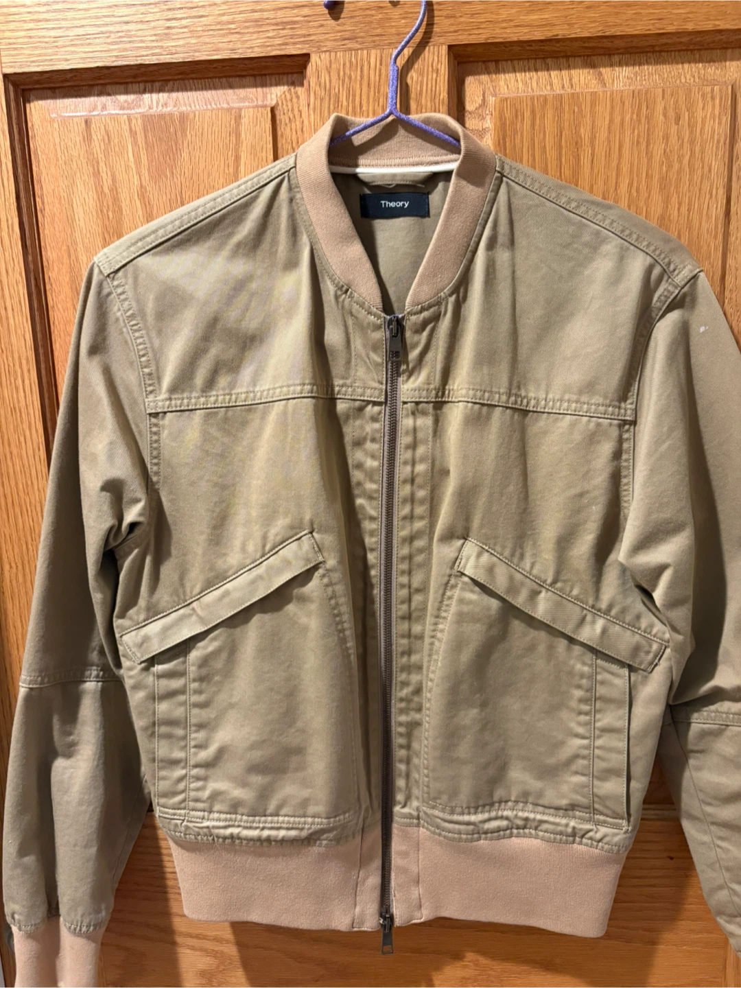 Theory Tan Bomber Jacket