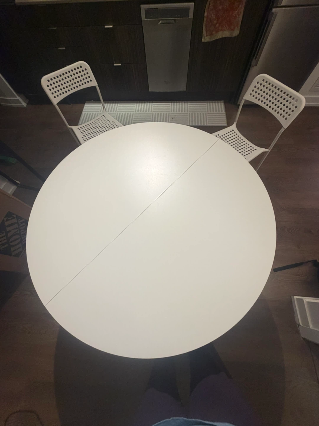 IKEA Round Dining Table with 2 Chairs - photo 2