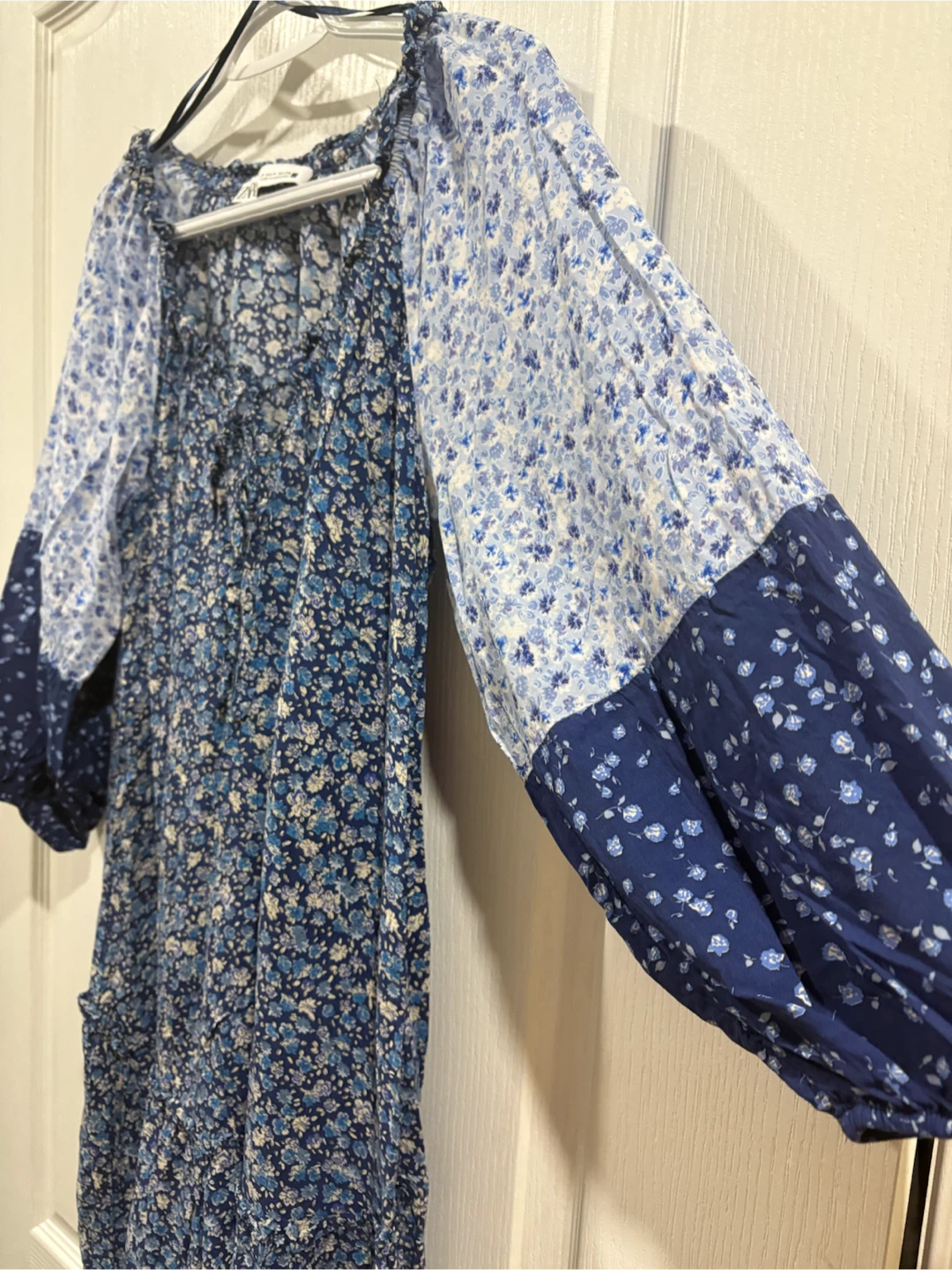 Zara Blue Floral Dress M - photo 3