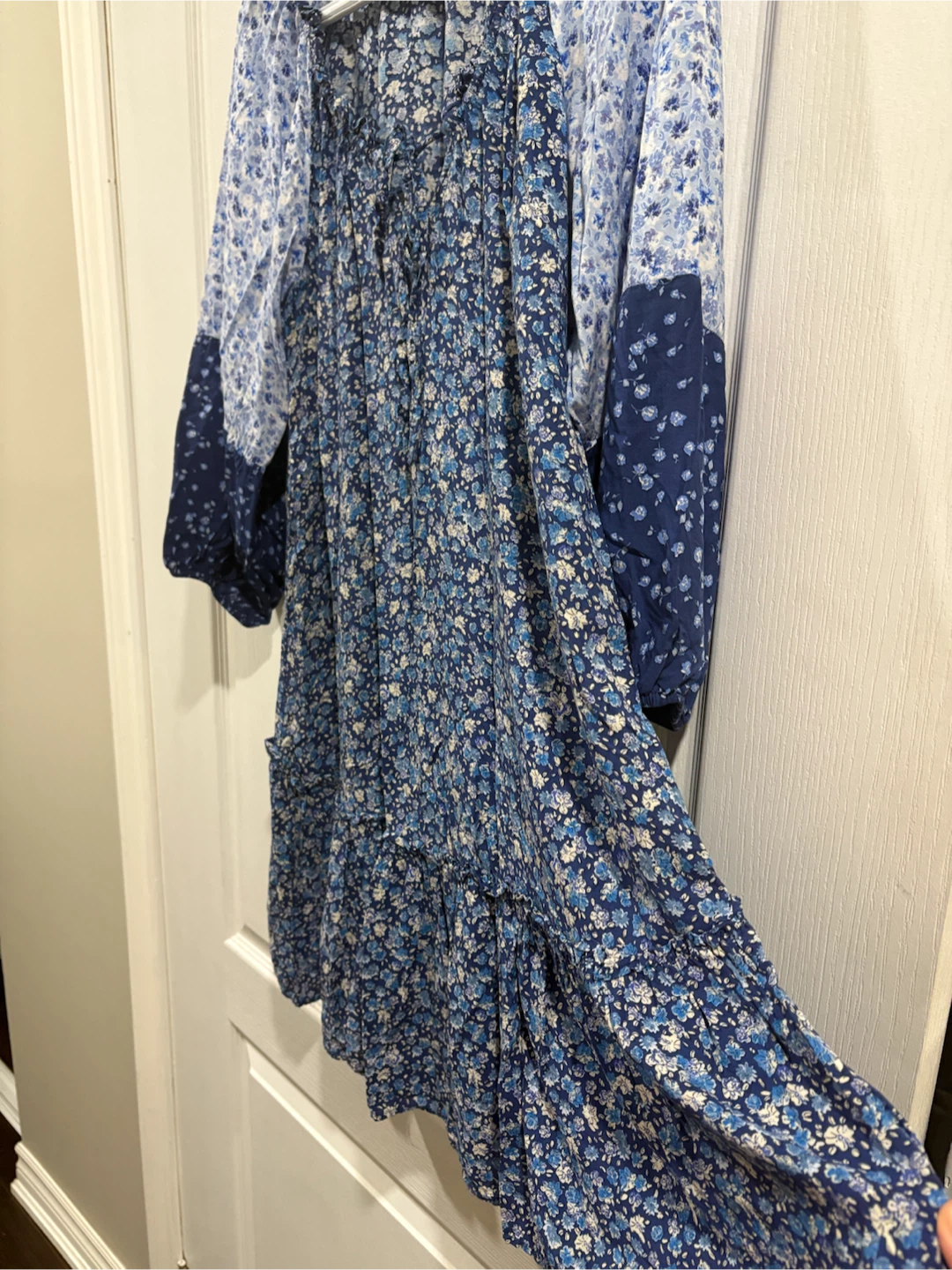Zara Blue Floral Dress M - photo 4