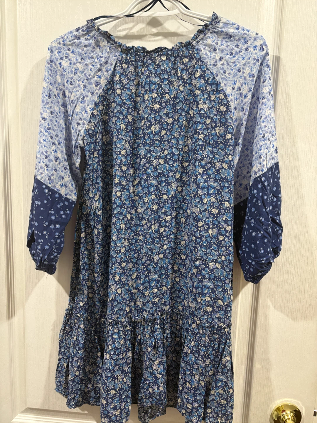 Zara Blue Floral Dress M - photo 5